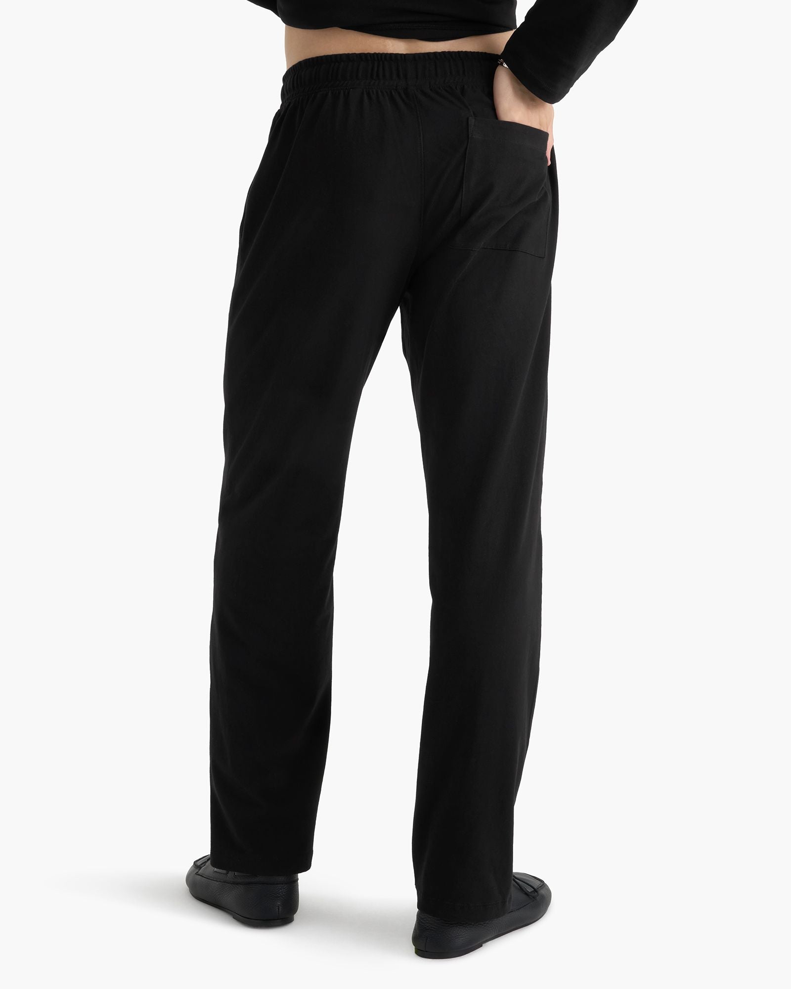 Heavyweight Jersey Pull On Pant - Black