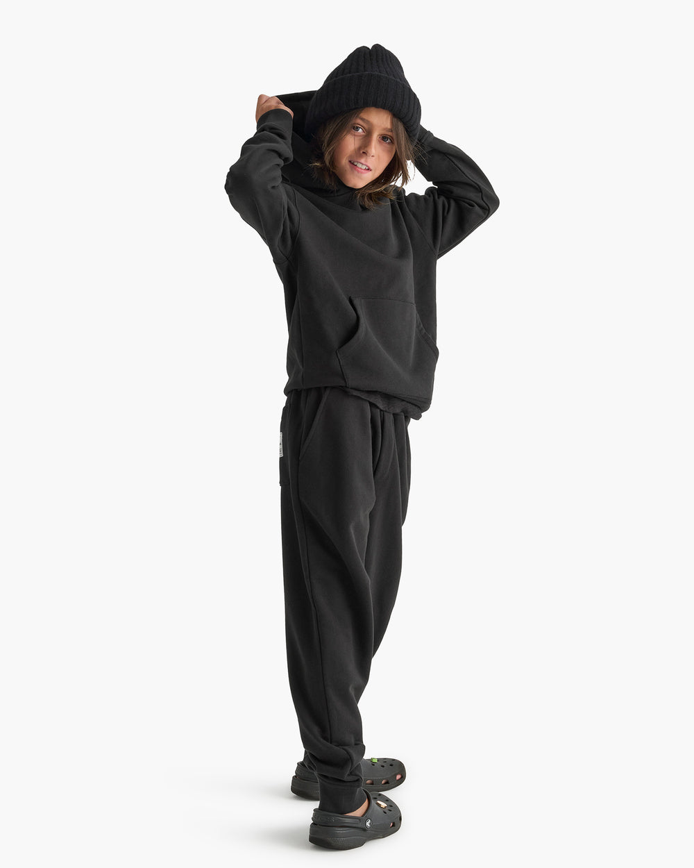 Kid's French Terry Sweatpant - Black