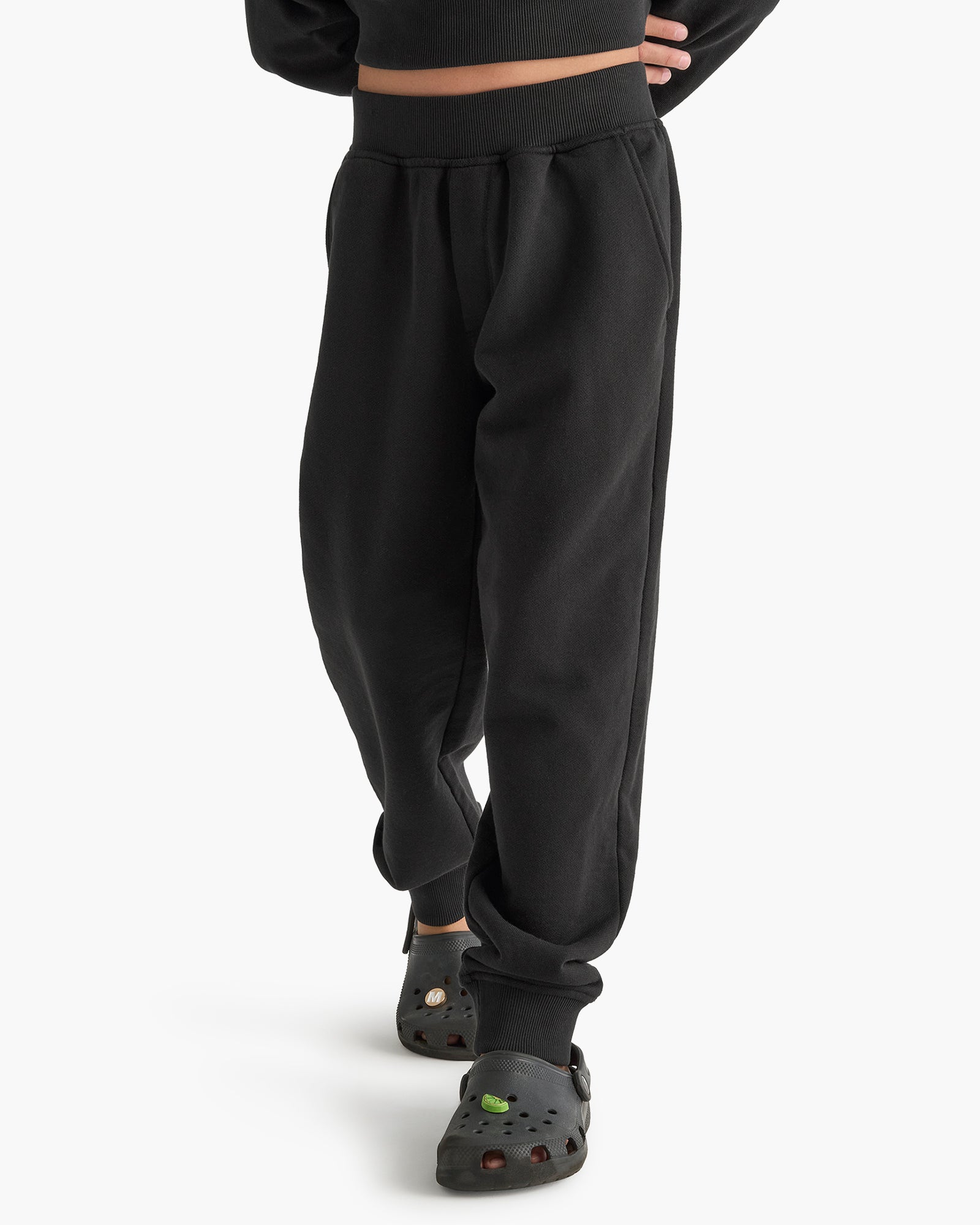 Kid's French Terry Sweatpant - Black