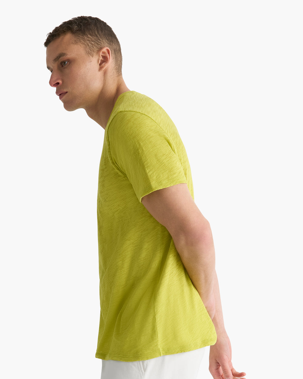 Slub Jersey Crew Neck Tee - Citrus Leaf
