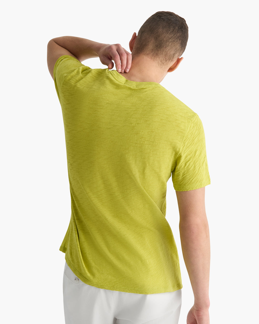 Slub Jersey Crew Neck Tee - Citrus Leaf