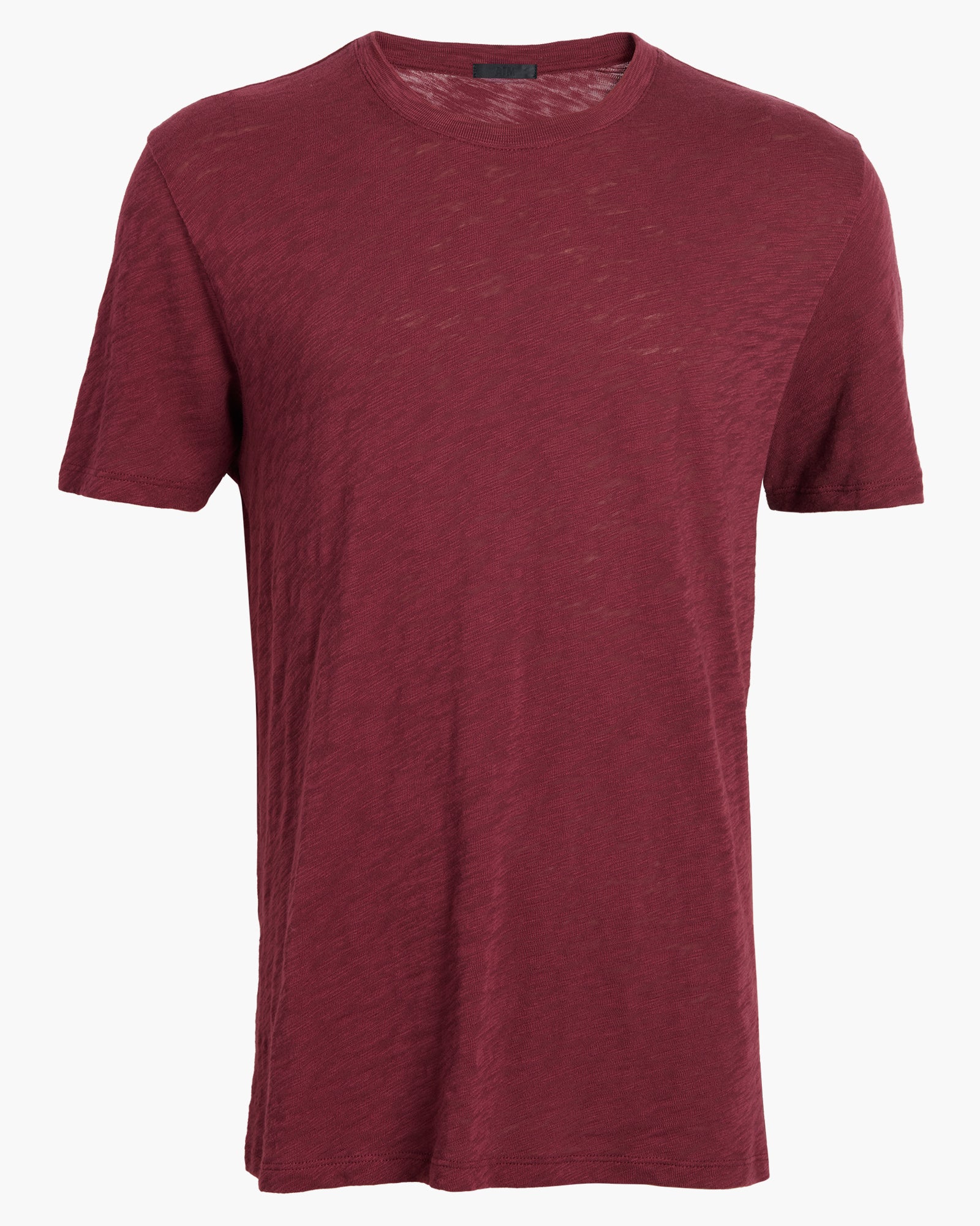 Slub Jersey Crew Neck Tee - Wine