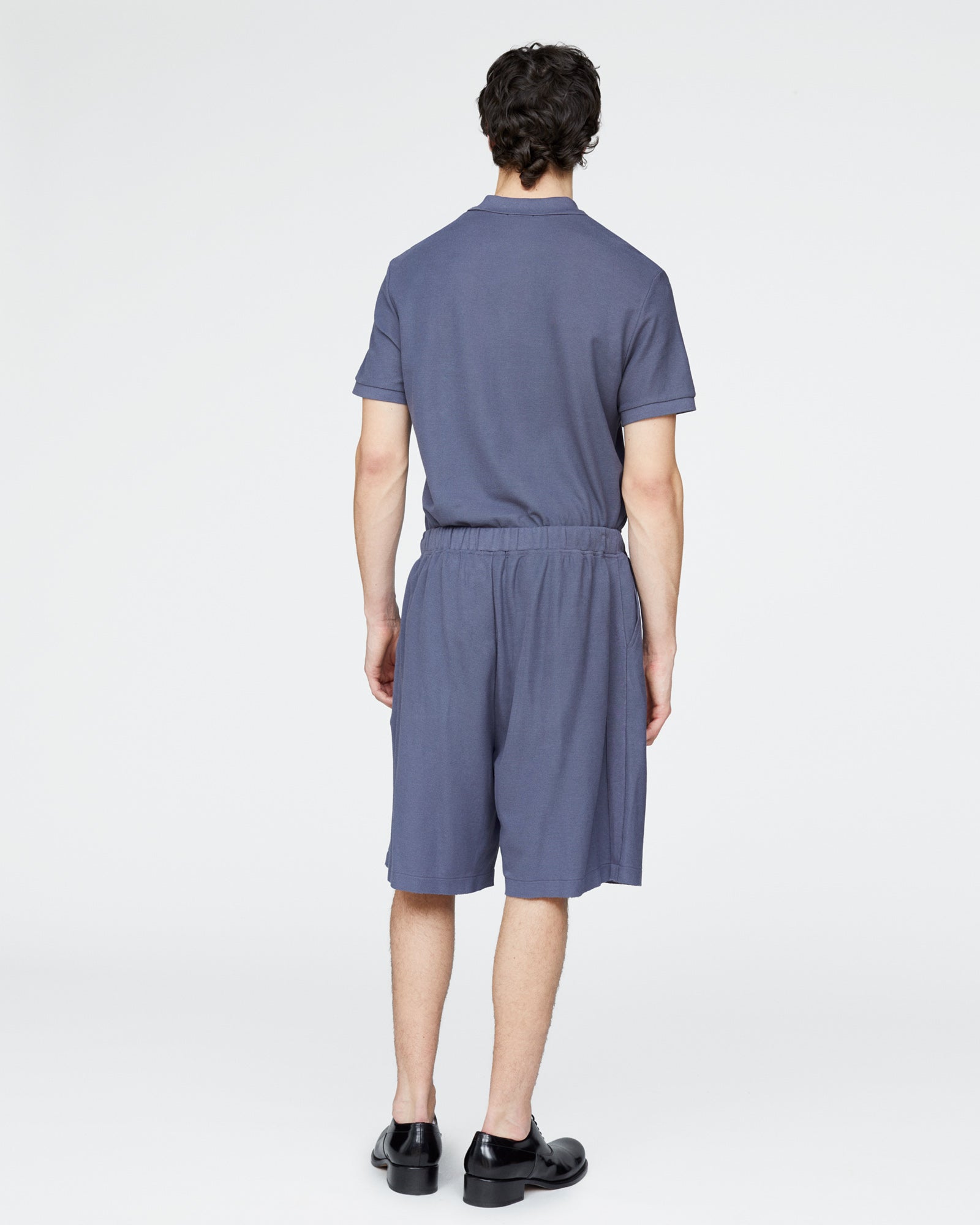 Pima Cotton Pique Shorts - Dusk Blue
