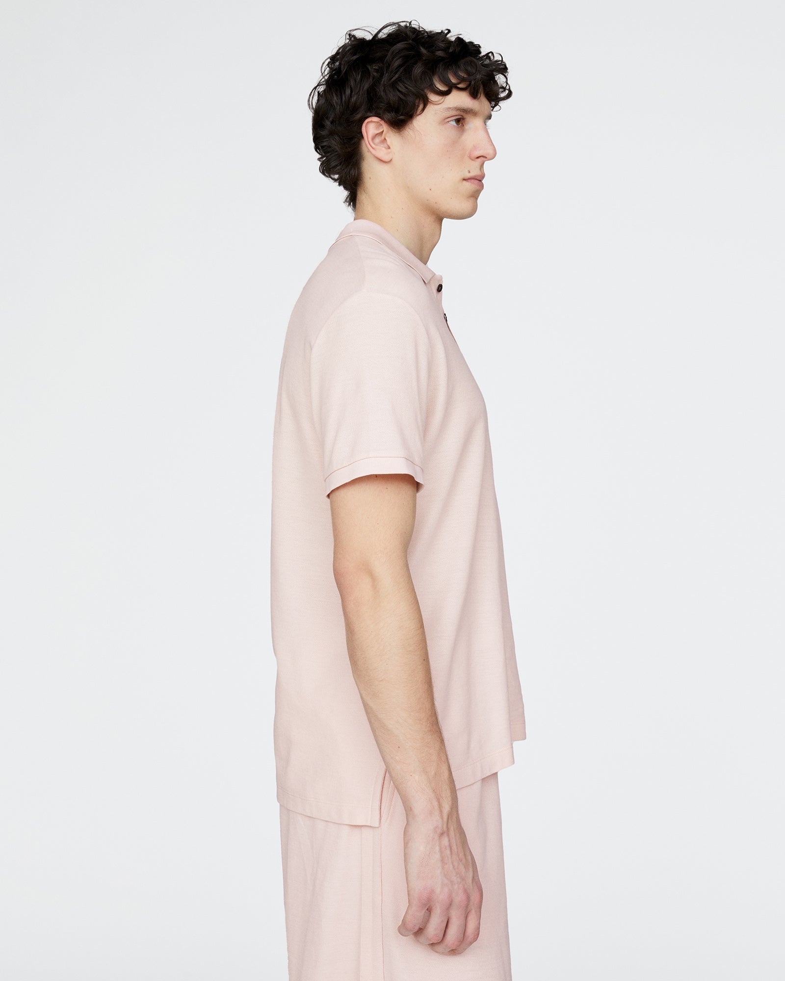 Pima Cotton Pique Polo - Faded Rose