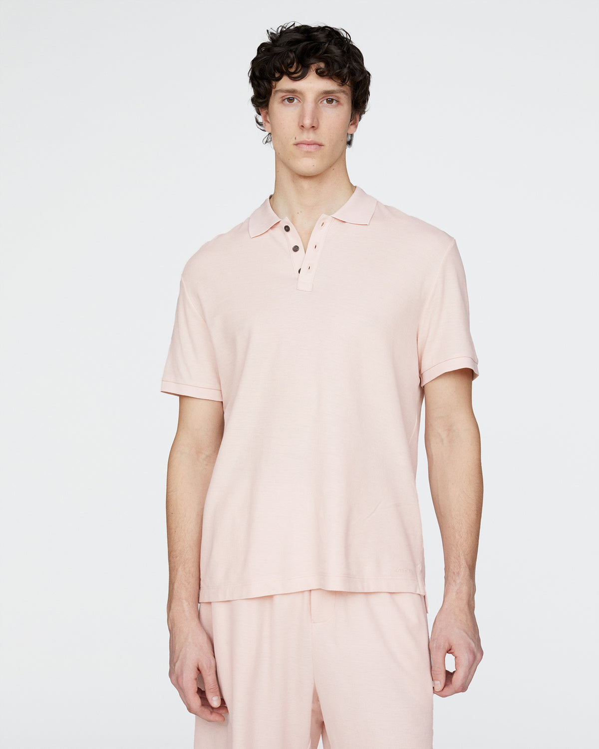 Pima Cotton Pique Polo - Faded Rose