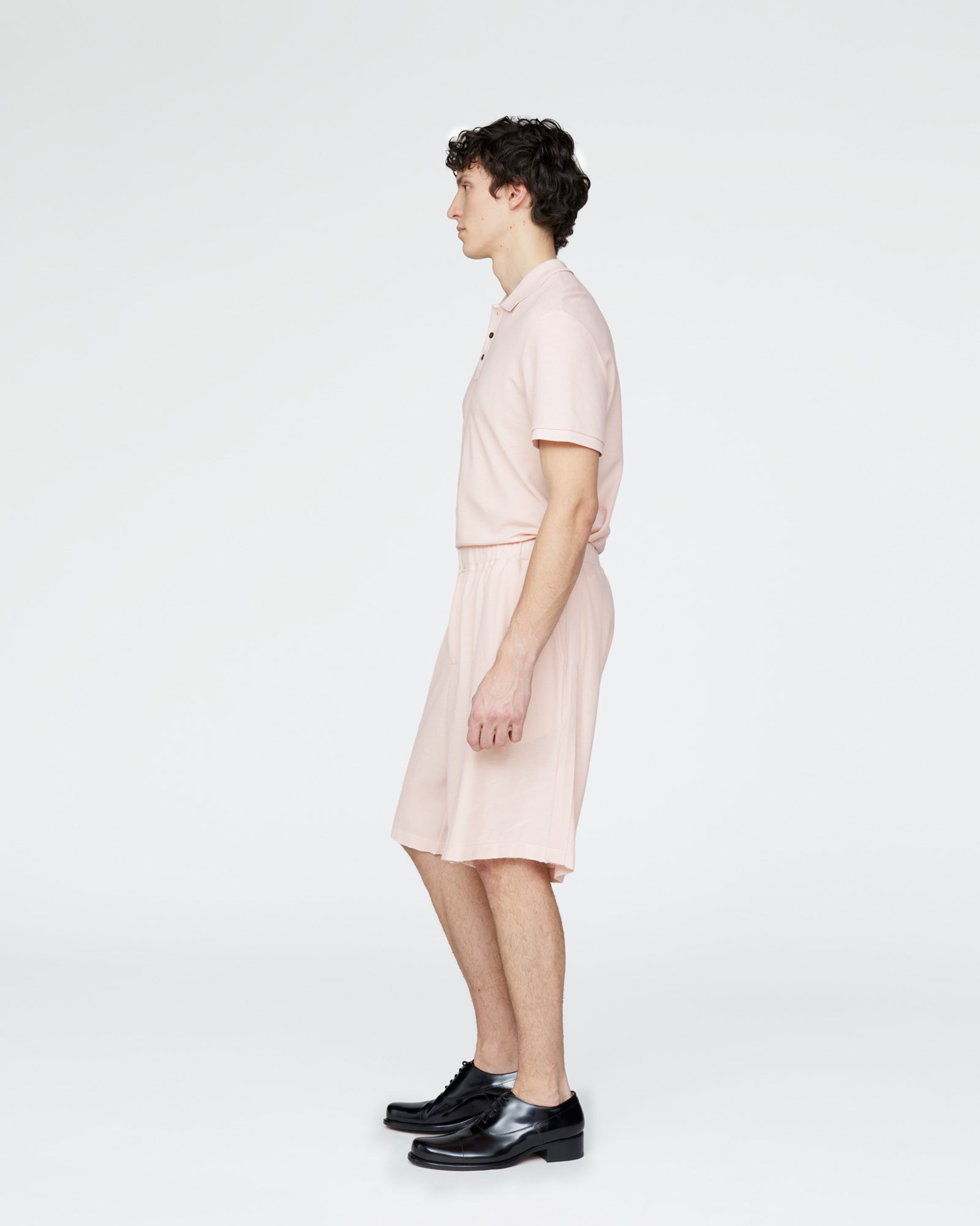 Pima Cotton Pique Shorts - Faded Rose