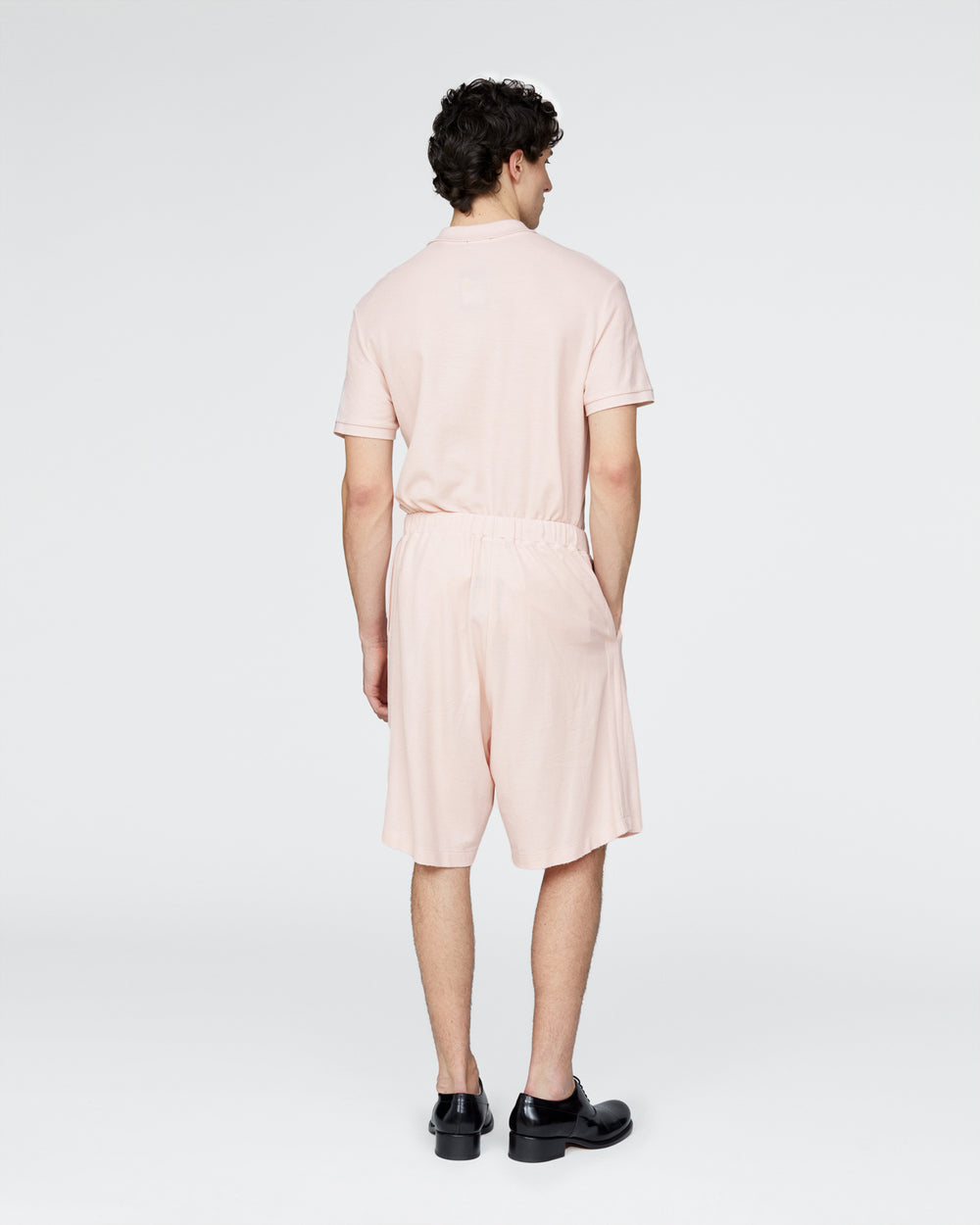 Pima Cotton Pique Shorts - Faded Rose
