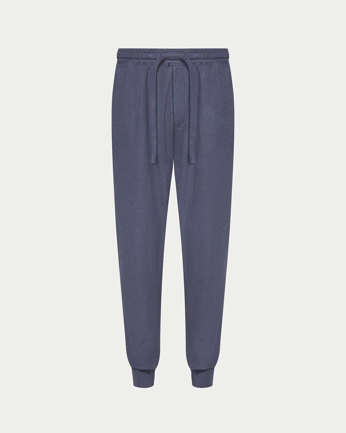 Pima Cotton Pique Banded Bottom Sweatpants - Dusk Blue