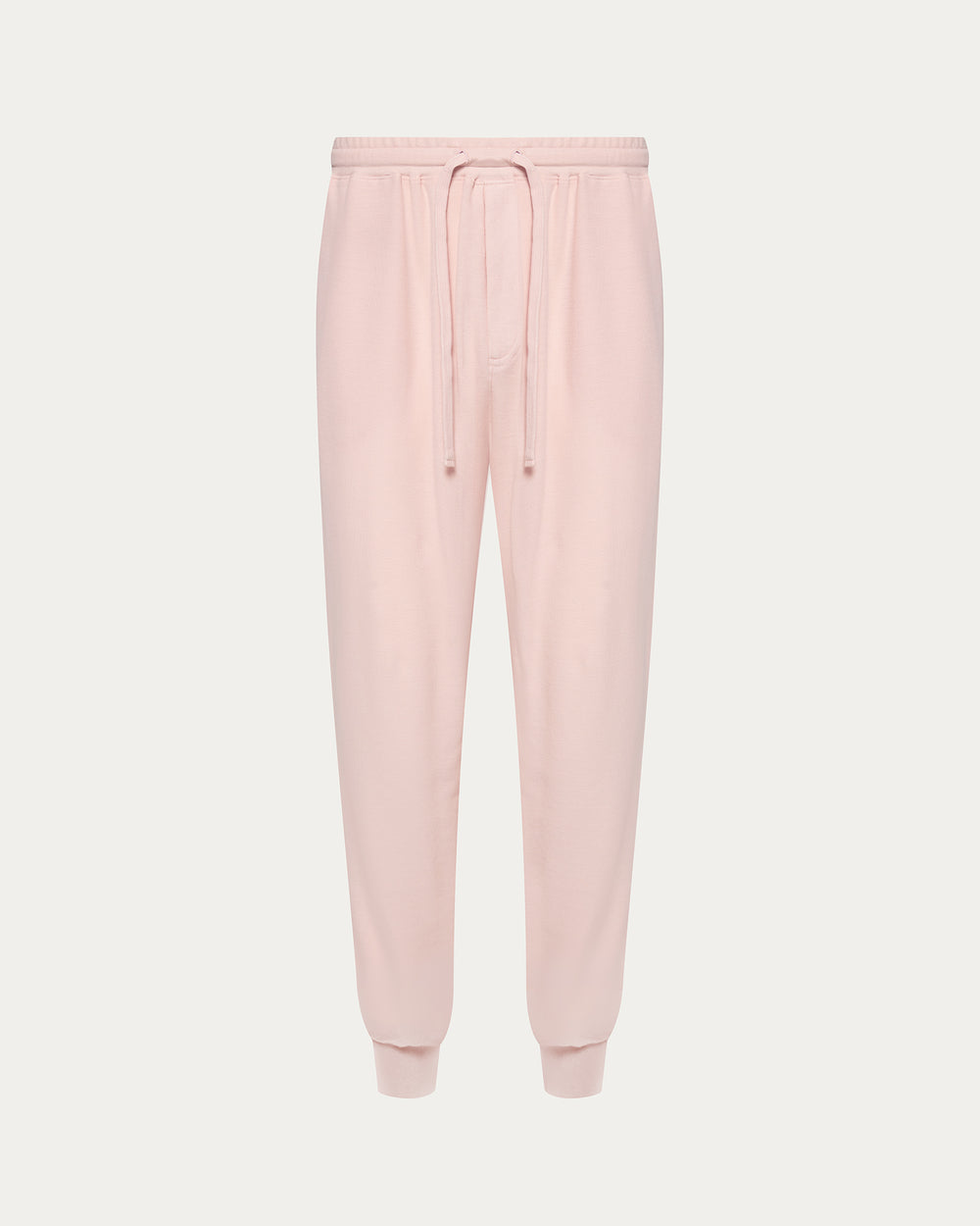Pima Cotton Pique Banded Bottom Sweatpants - Faded Rose