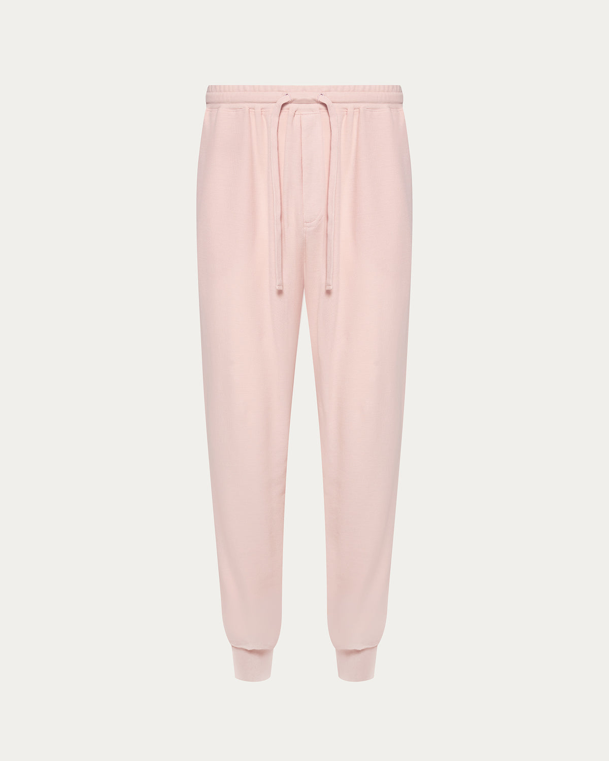 Pima Cotton Pique Banded Bottom Sweatpants - Faded Rose