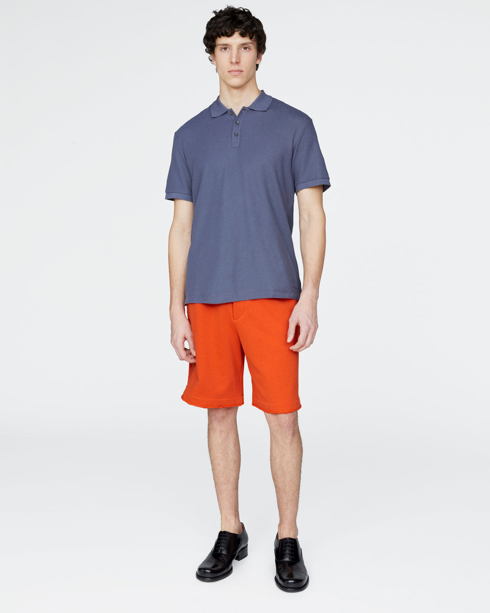 Pima Cotton Pique Polo - Dusk Blue