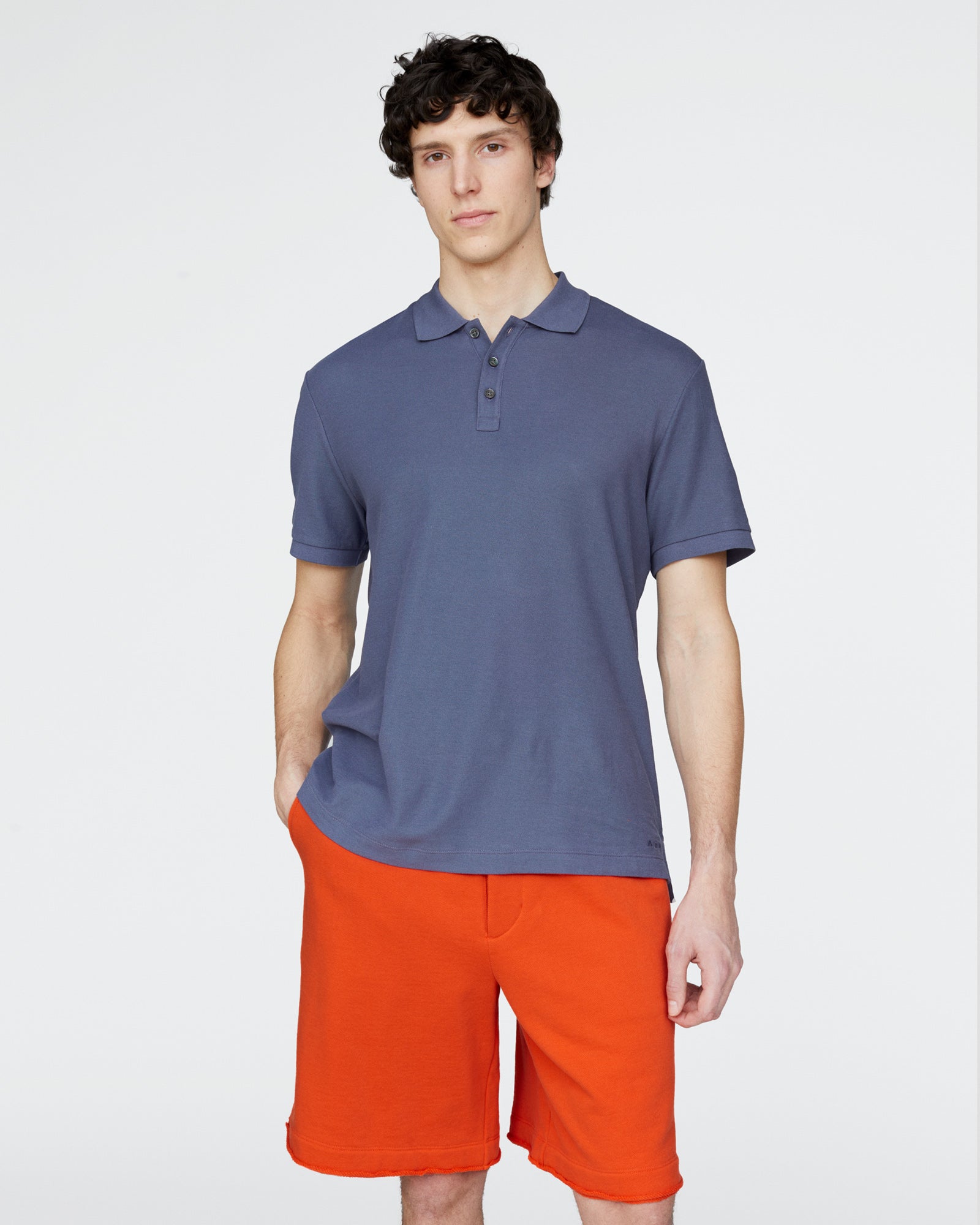 Pima Cotton Pique Polo - Dusk Blue