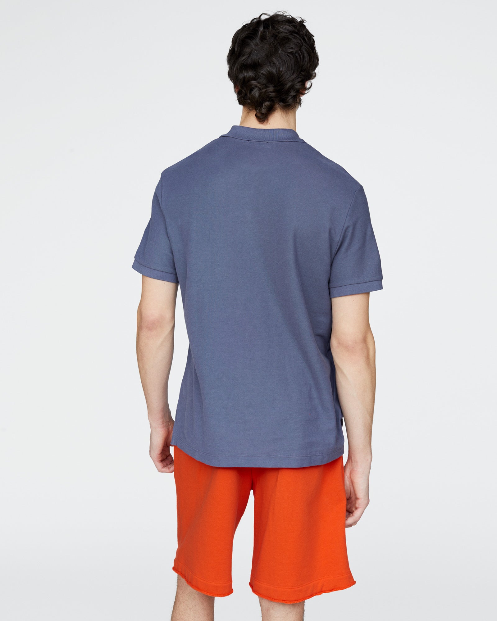 Pima Cotton Pique Polo - Dusk Blue