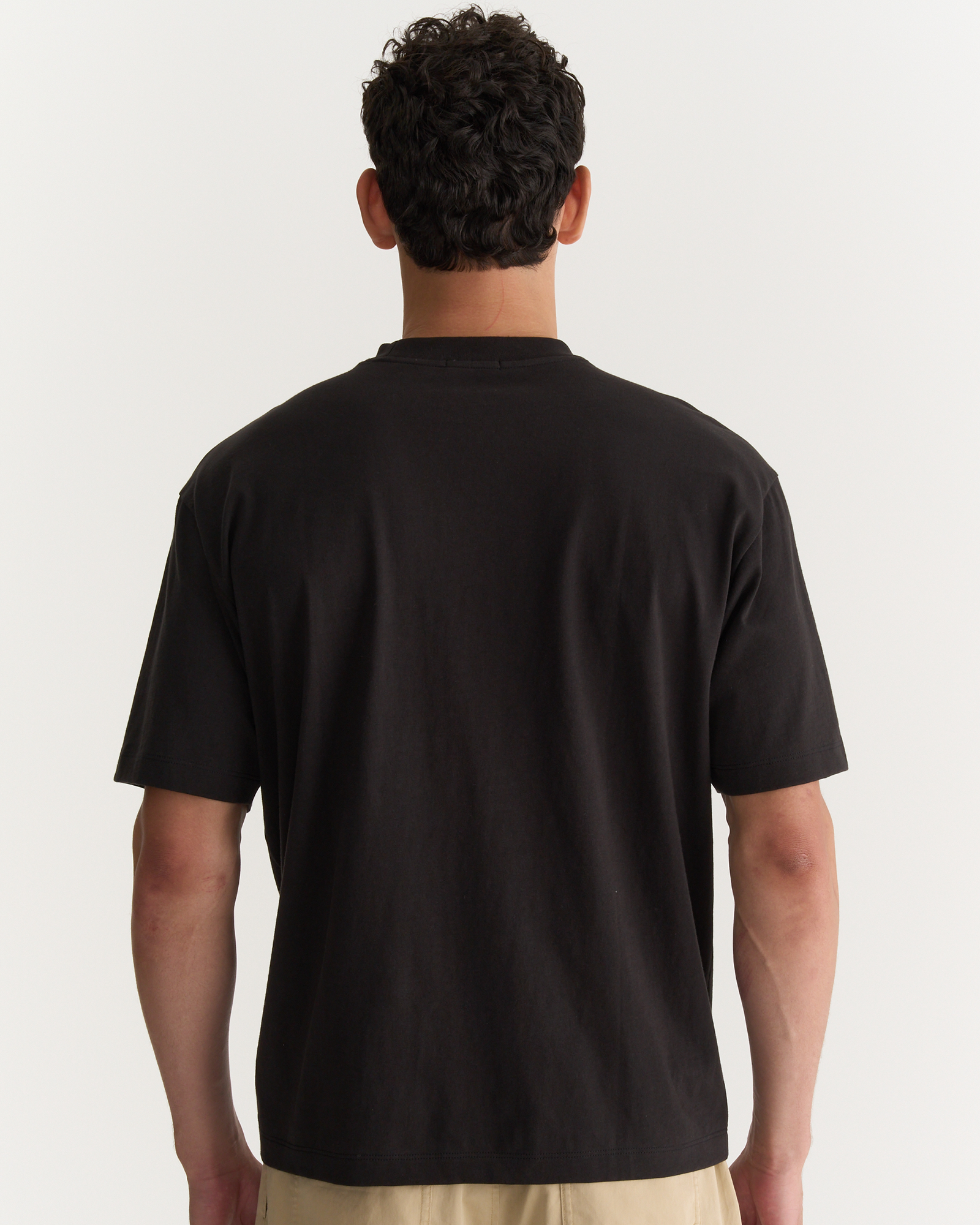 Vintage Jersey Crew Neck Tee - Black