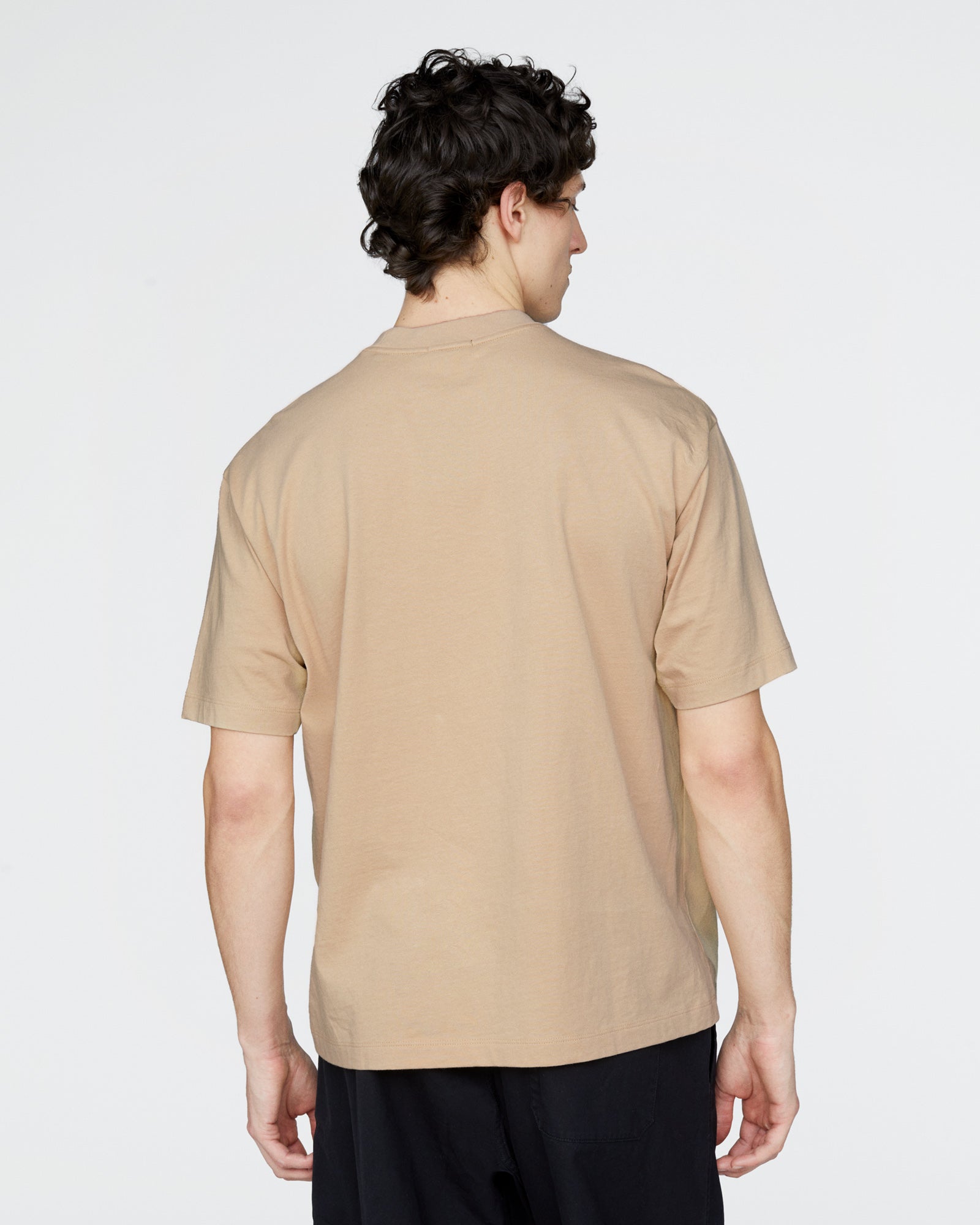Heavyweight Jersey Crew Neck Pocket Tee - Macadamia