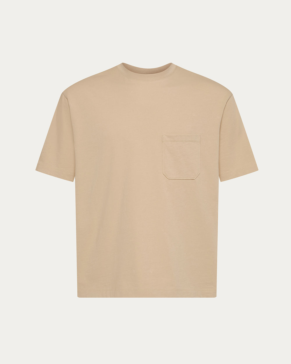 Heavyweight Jersey Crew Neck Pocket Tee - Macadamia