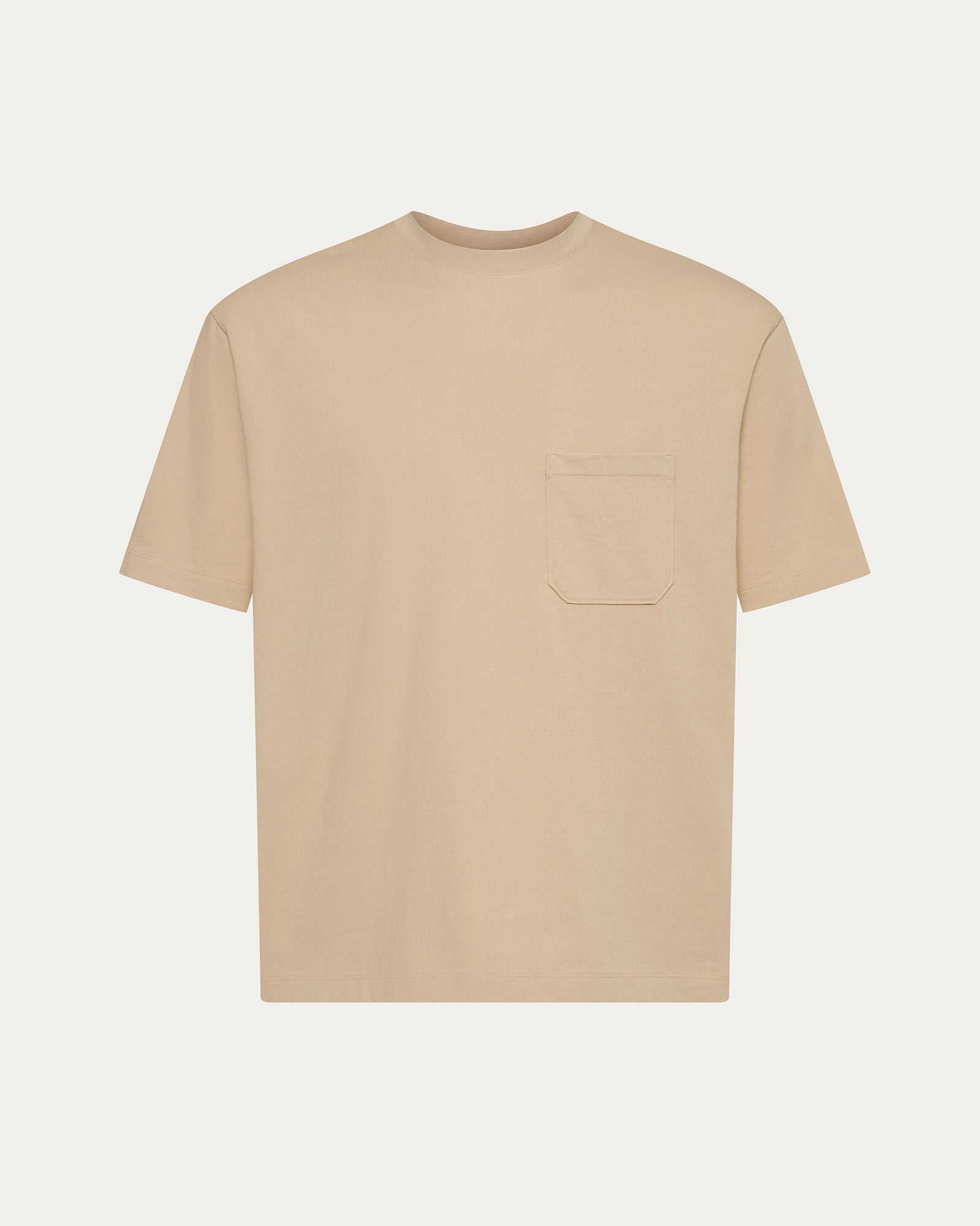 Heavyweight Jersey Crew Neck Pocket Tee - Macadamia