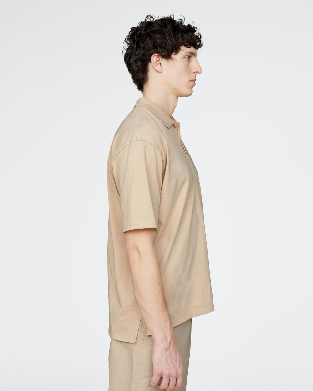 Heavyweight Jersey Polo - Macadamia