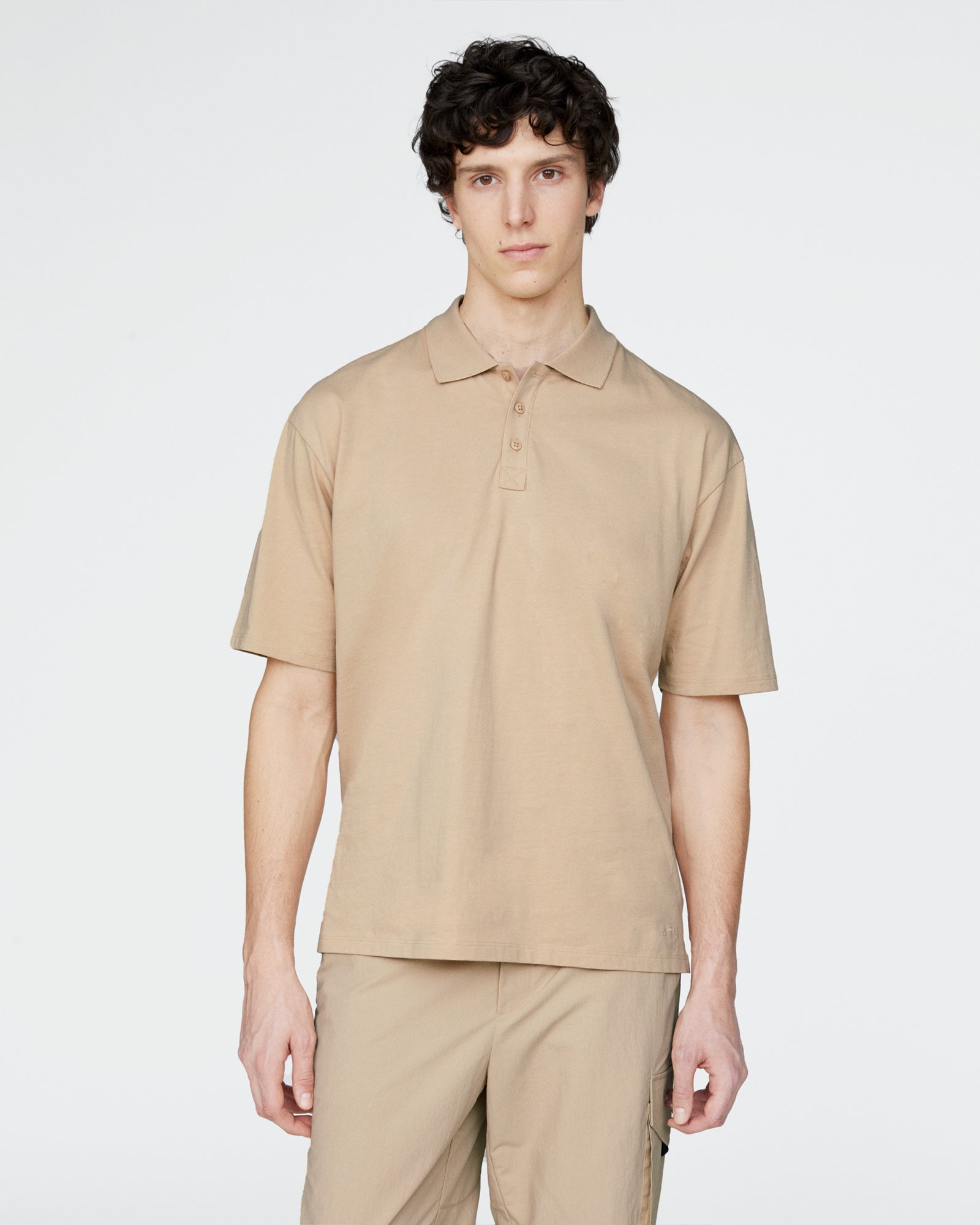 Heavyweight Jersey Polo - Macadamia