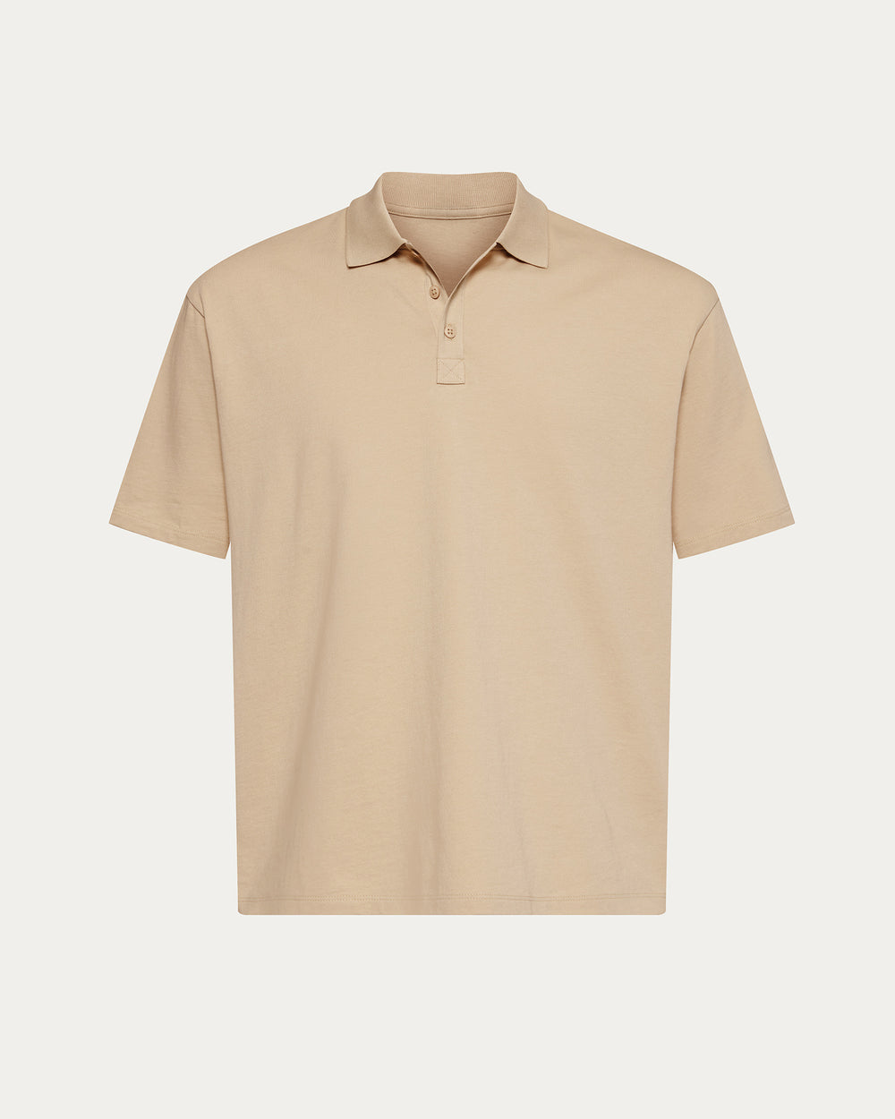 Heavyweight Jersey Polo - Macadamia