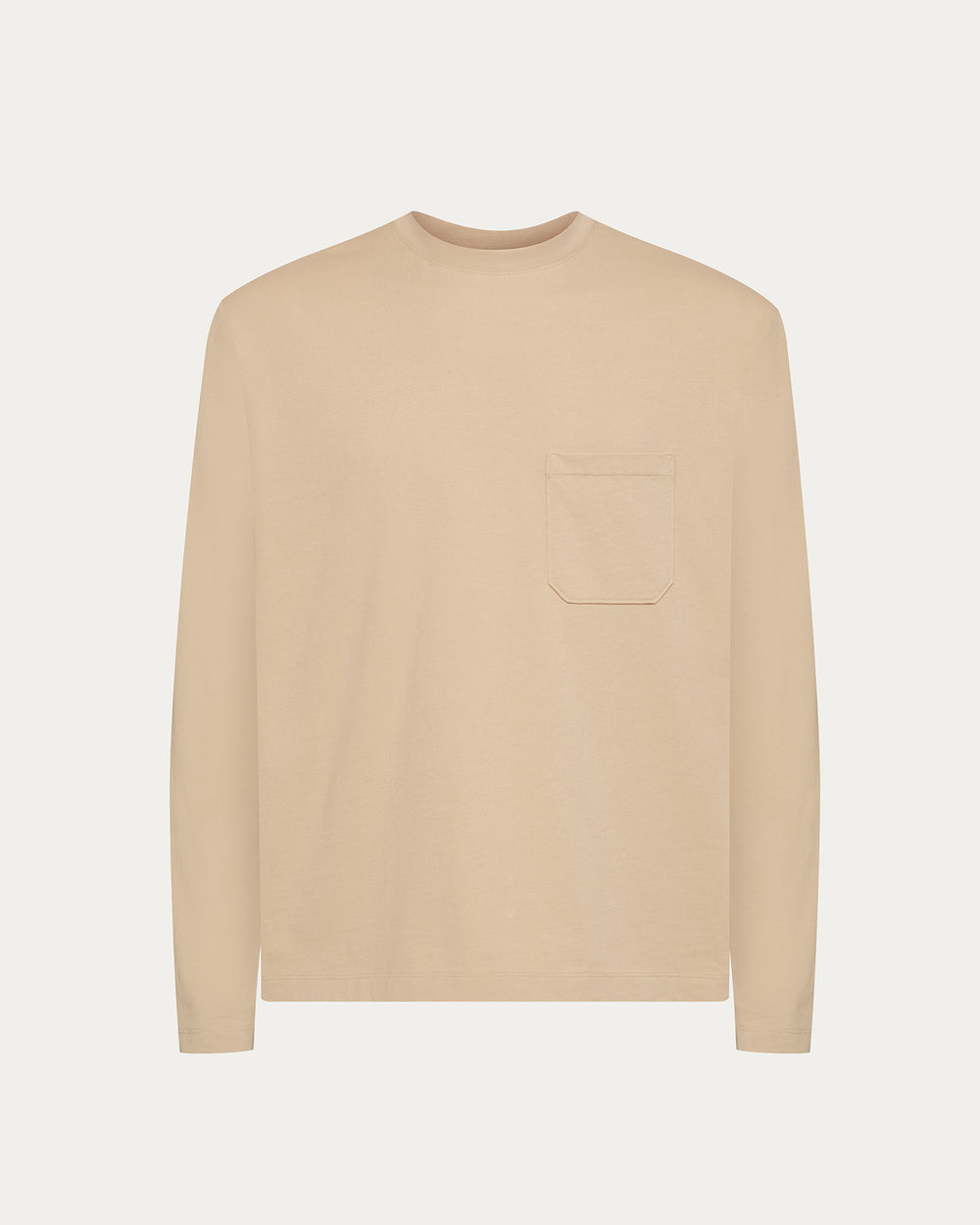 Heavyweight Jersey Long Sleeve Crew - Macadamia