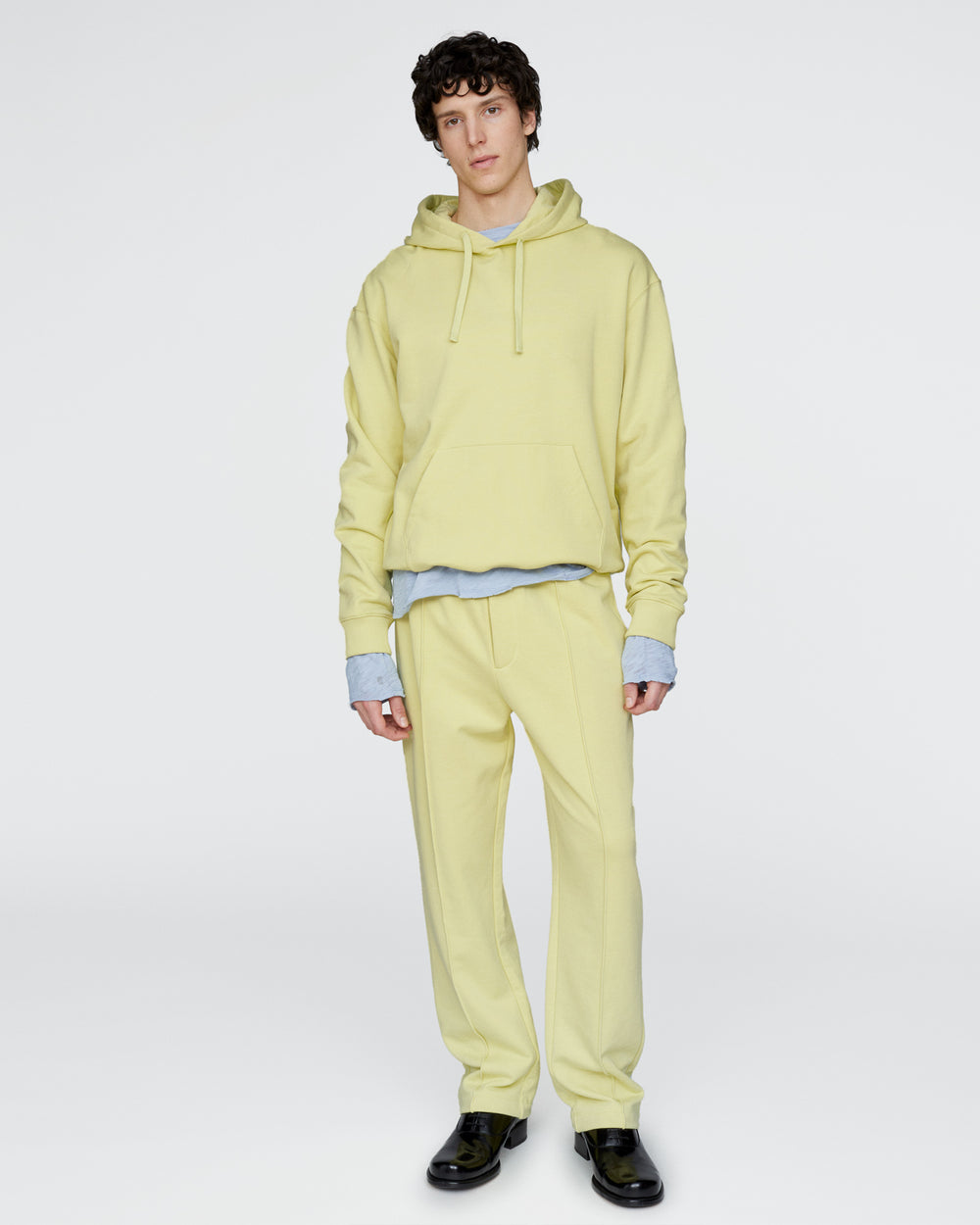 French Terry Pullover Hoodie - Mellow Yellow