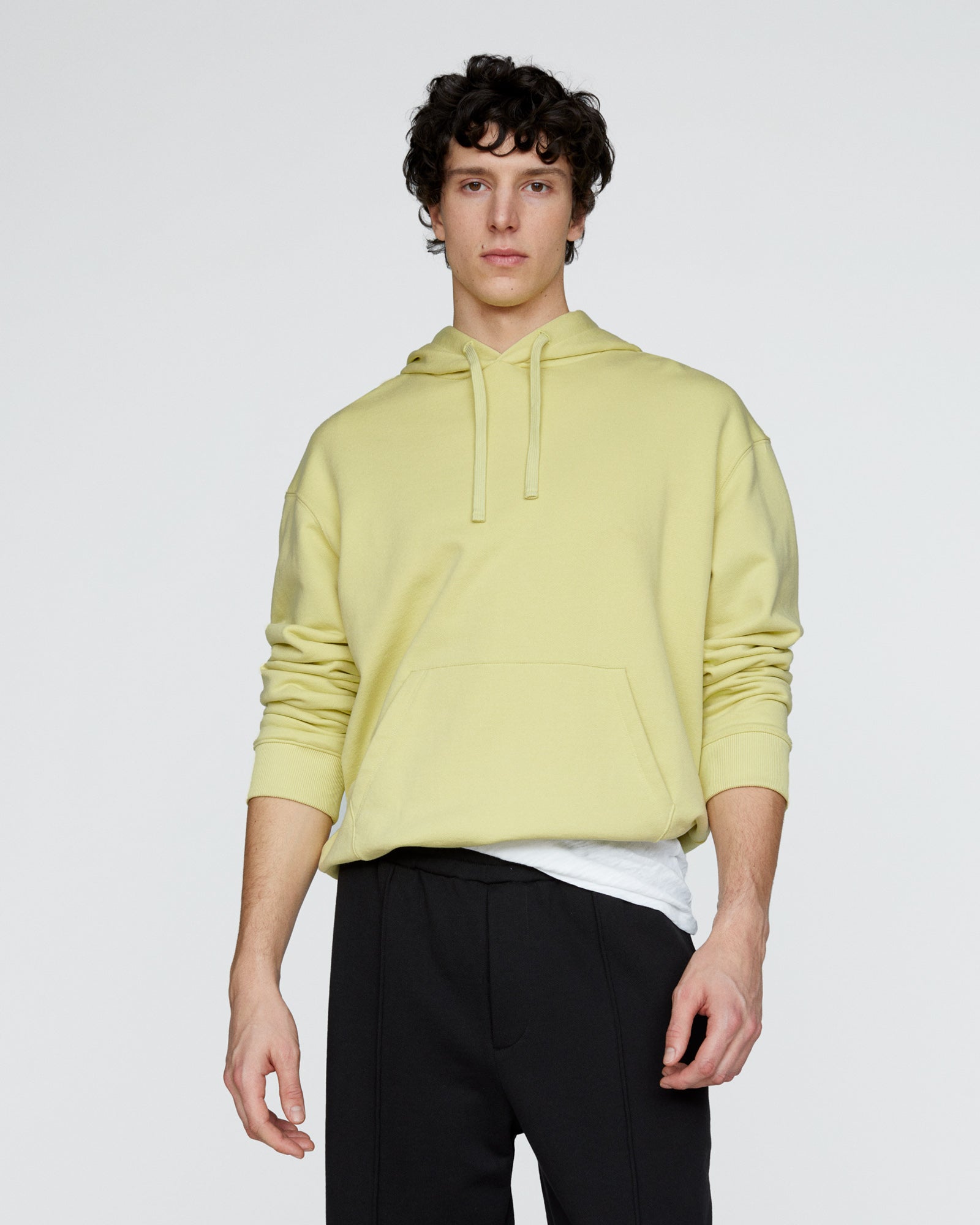 French Terry Pullover Hoodie - Mellow Yellow