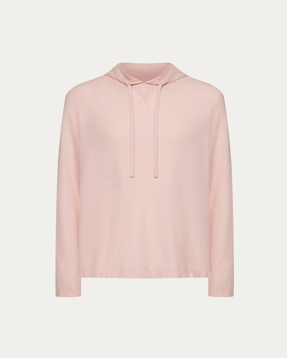 Pima Cotton Pique Hoodie - Faded Rose