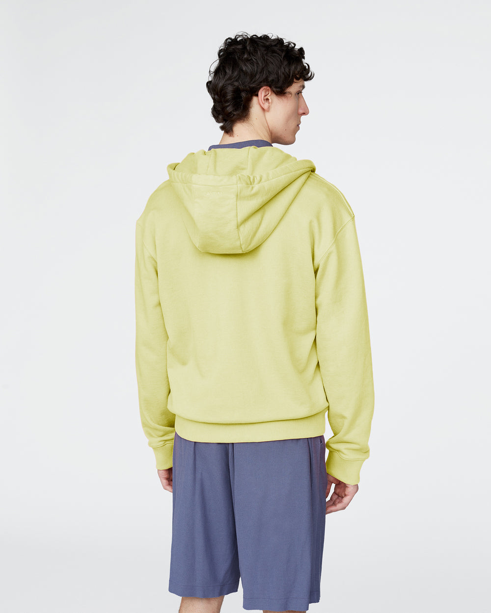 French Terry Zip-Up Hoodie - Mellow Yellow