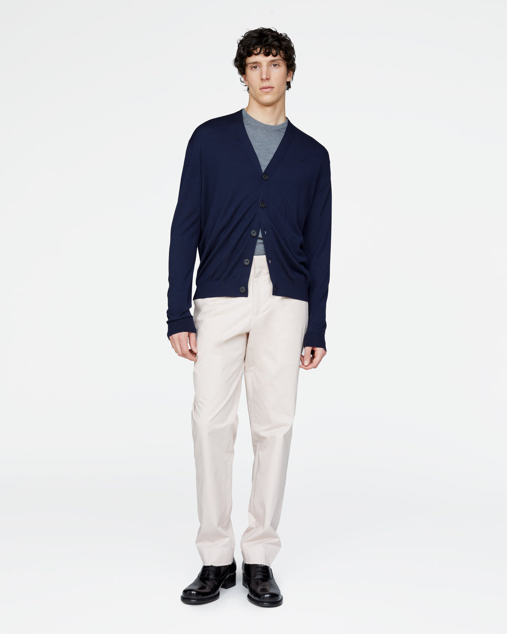 Extra Fine Merino Wool Cardigan - Midnight