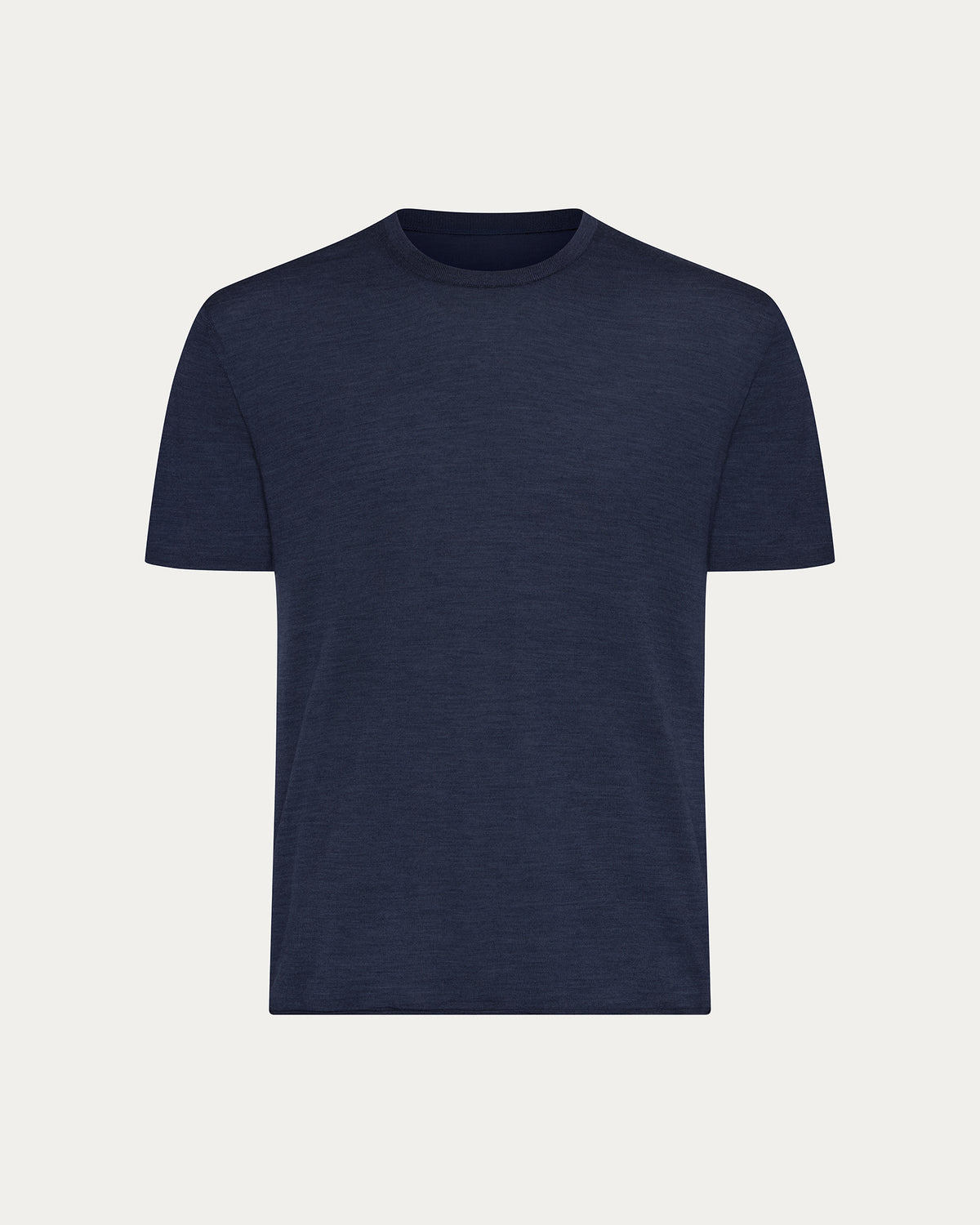 Extra Fine Merino Wool Crew Neck Tee - Midnight