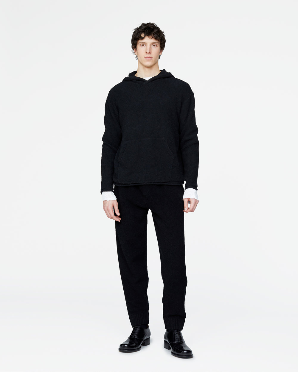 Boucle Boho Hoodie - Black