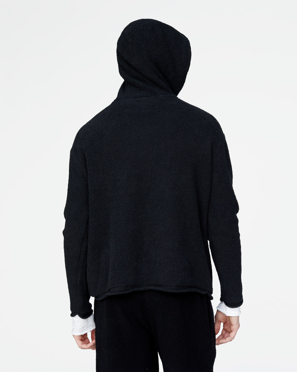 Boucle Boho Hoodie - Black