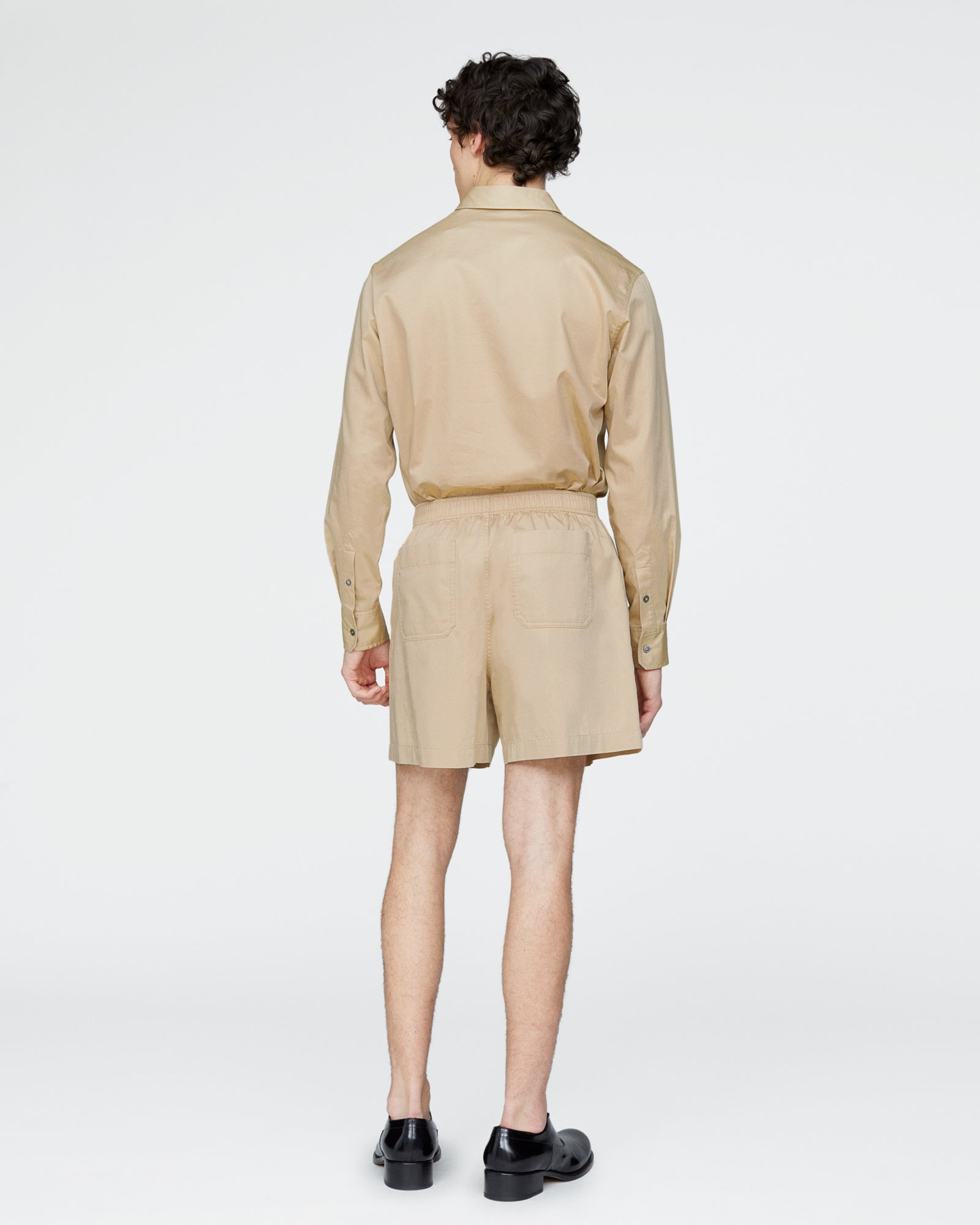 Cotton Poplin Shorts - Macadamia