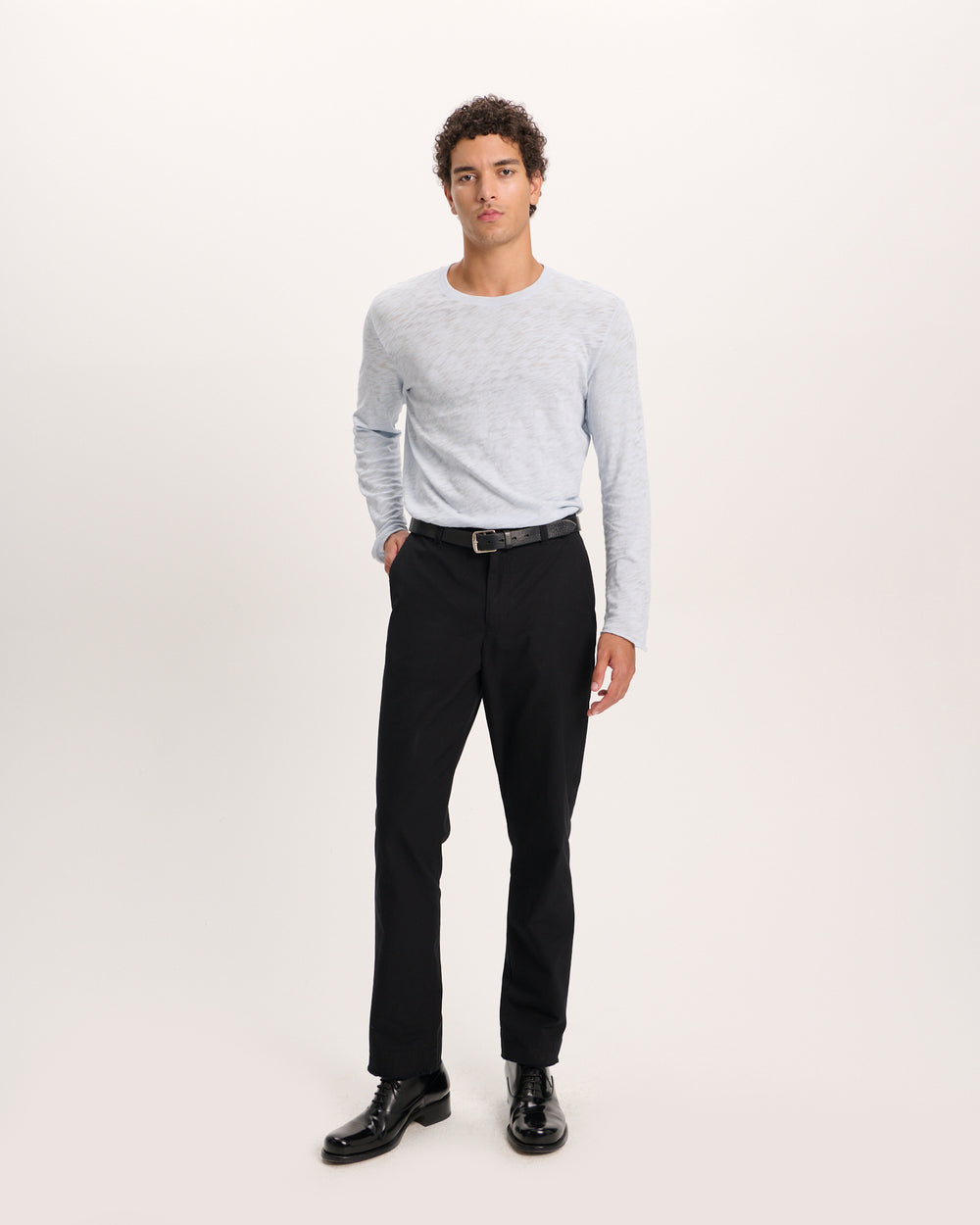 Cotton Twill Chino Pant - Black