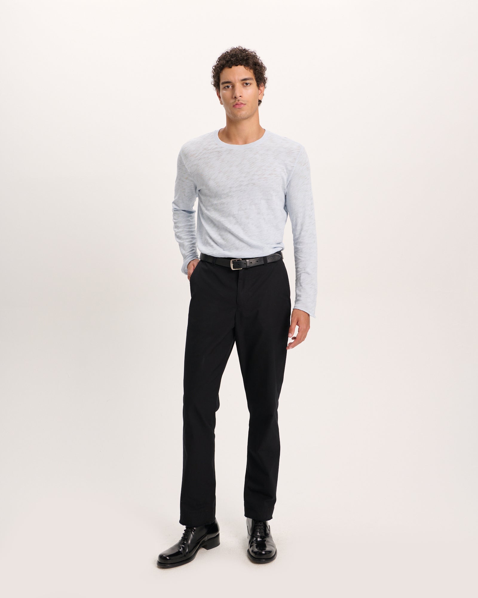 Cotton Twill Chino Pant - Black