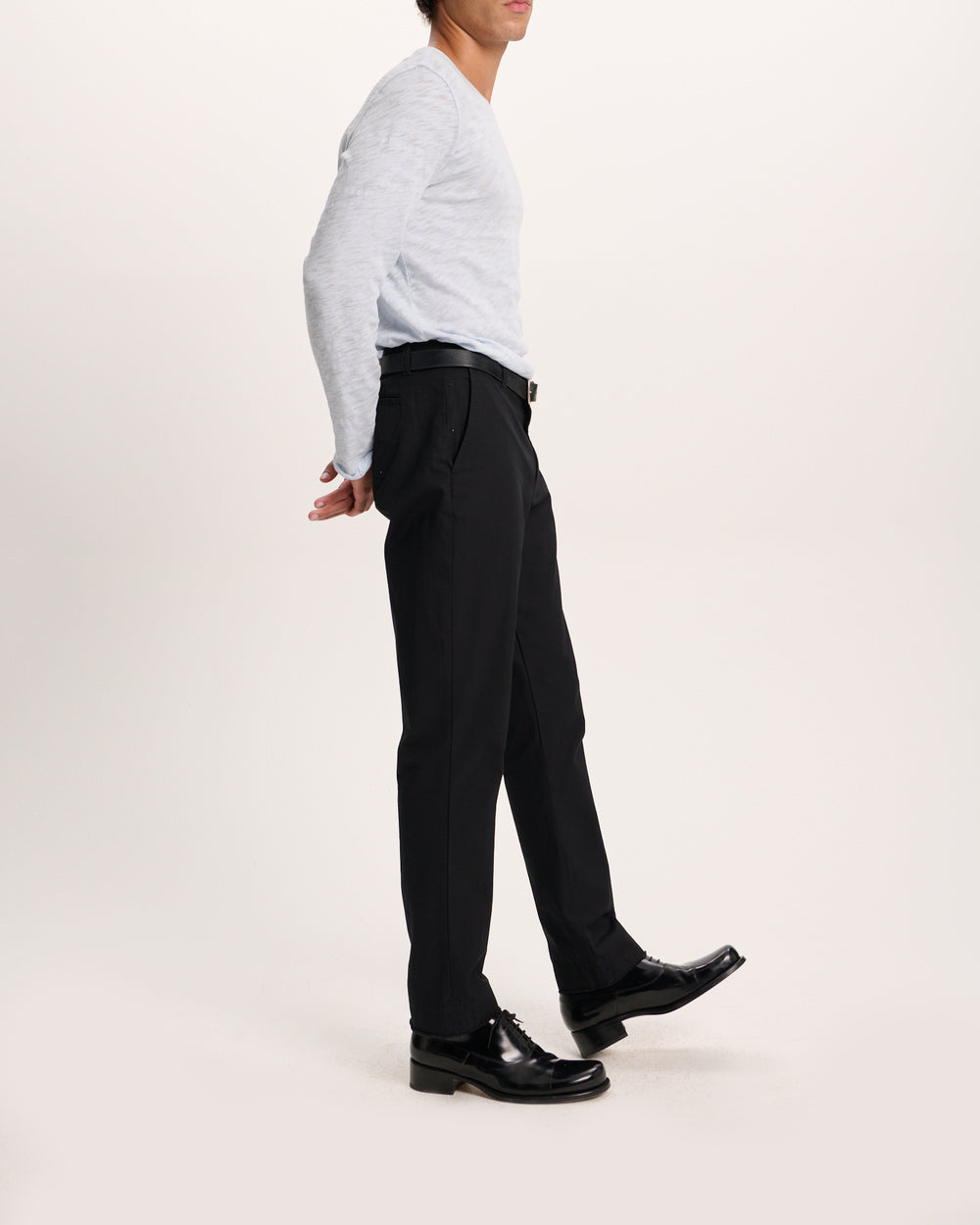 Cotton Twill Chino Pant - Black
