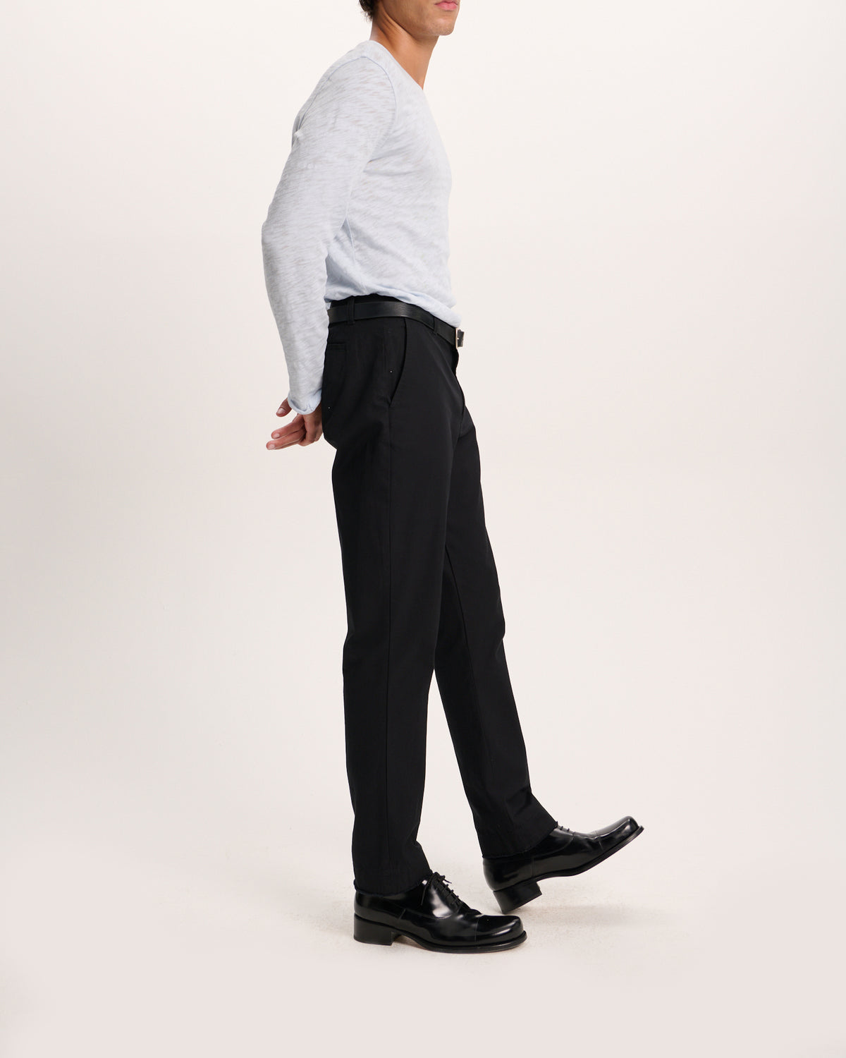 Cotton Twill Chino Pant - Black