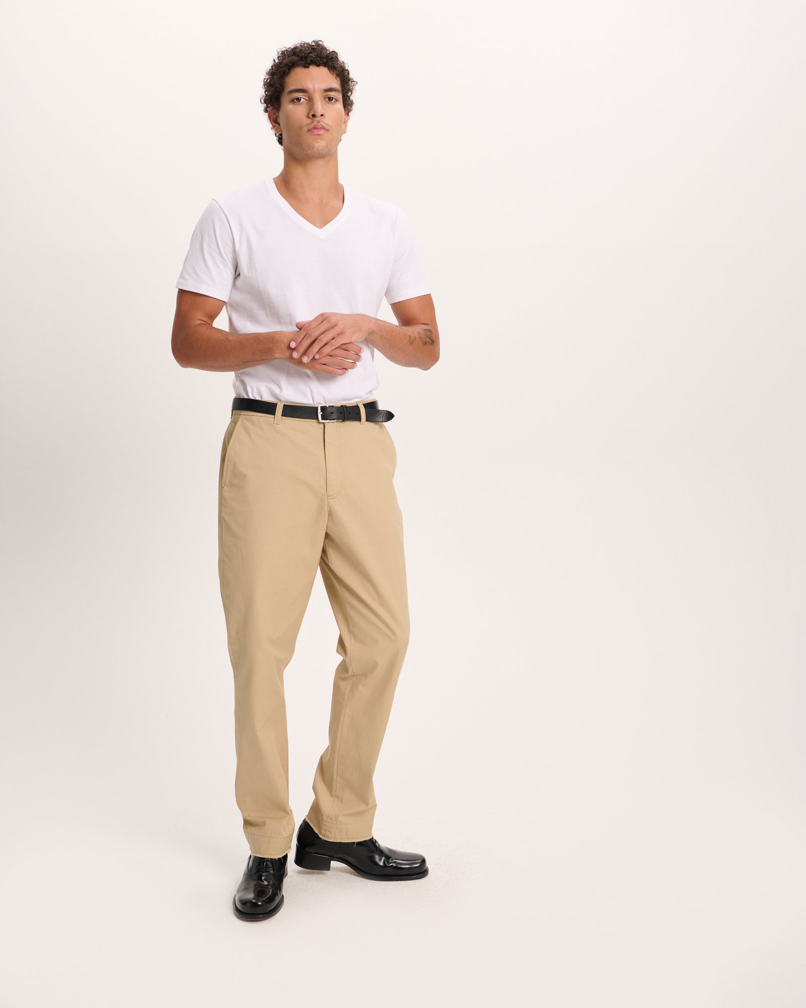 Cotton Twill Chino Pant - Khaki