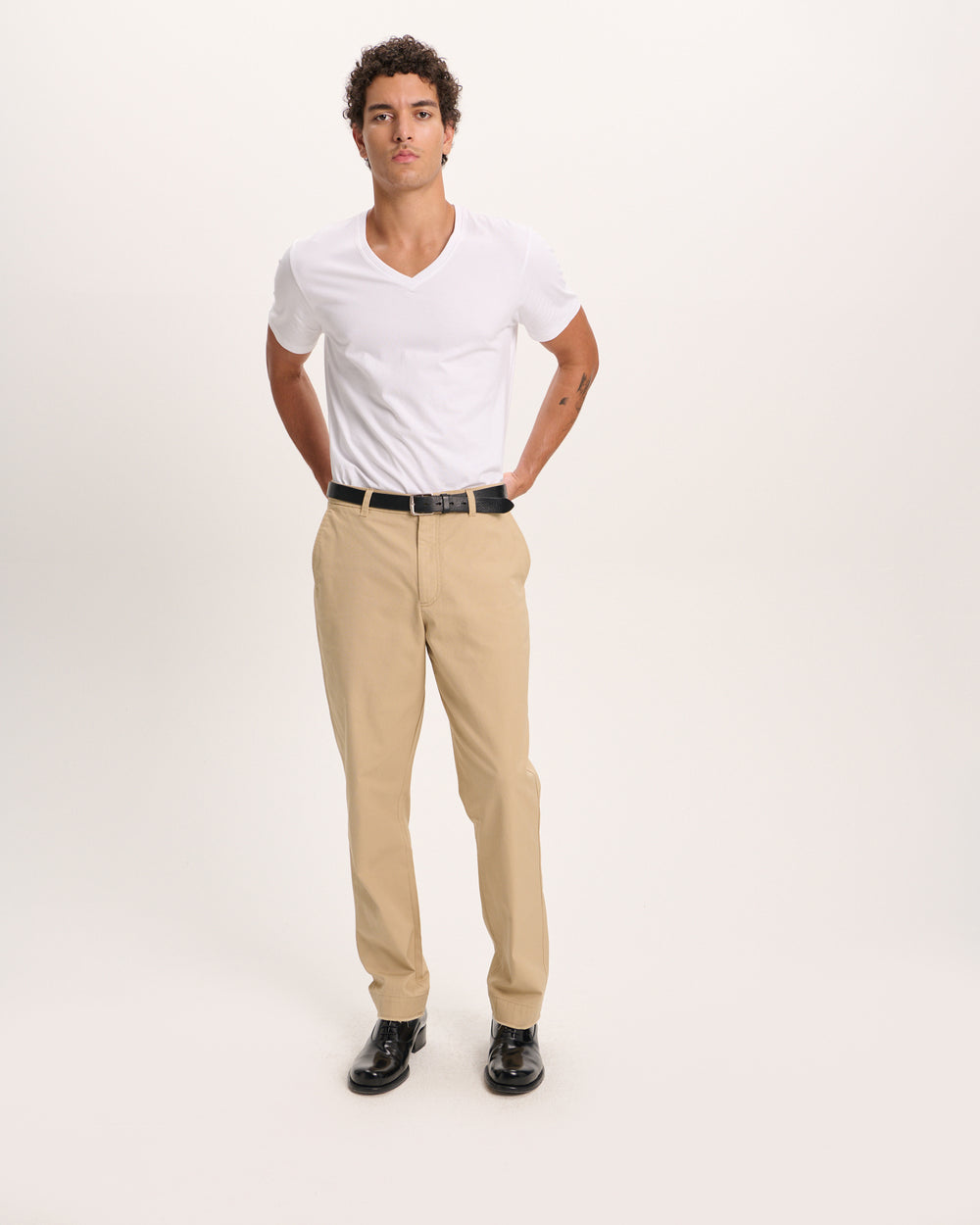 Cotton Twill Chino Pant - Khaki