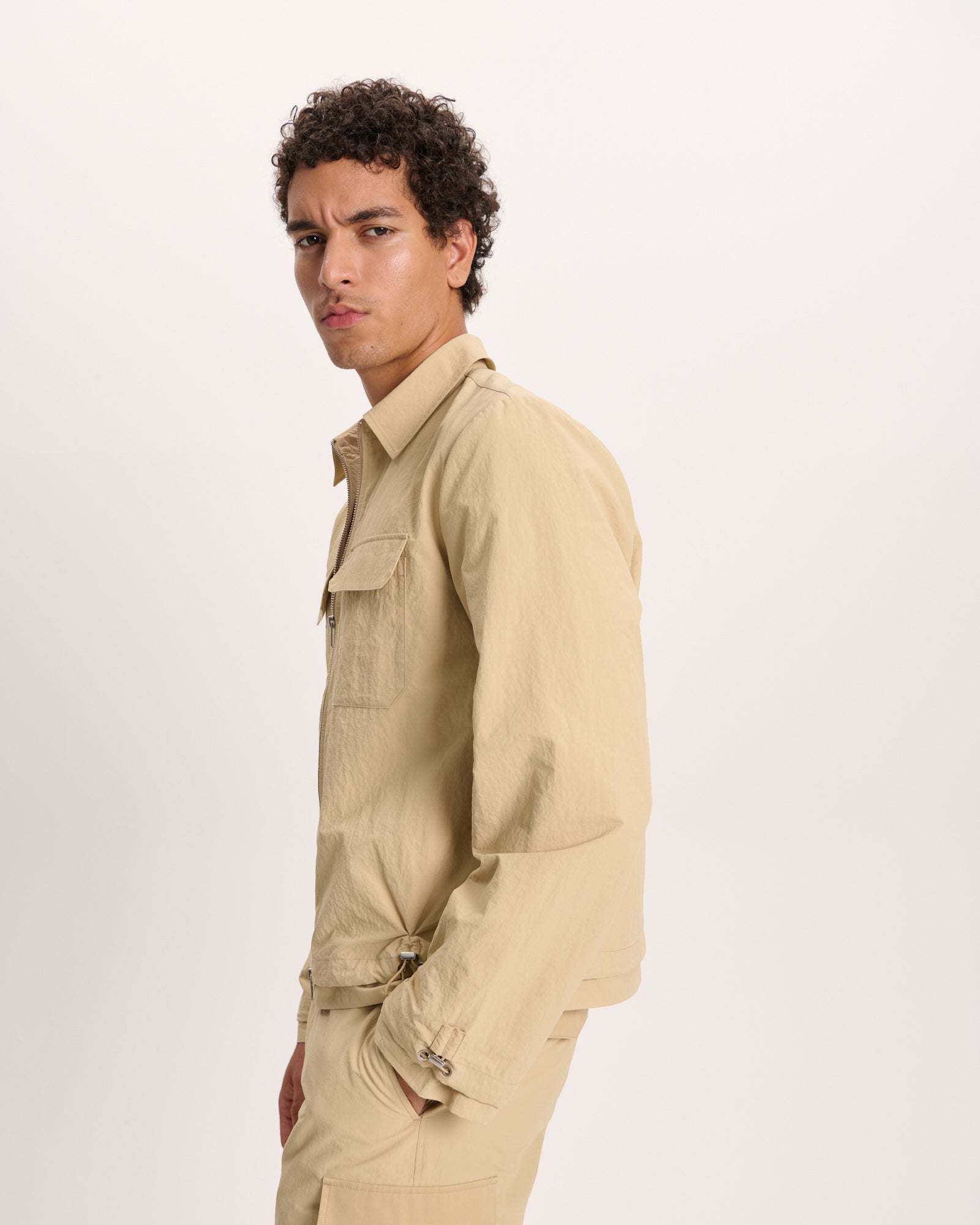 Nylon Ripstop Jacket - Macadamia