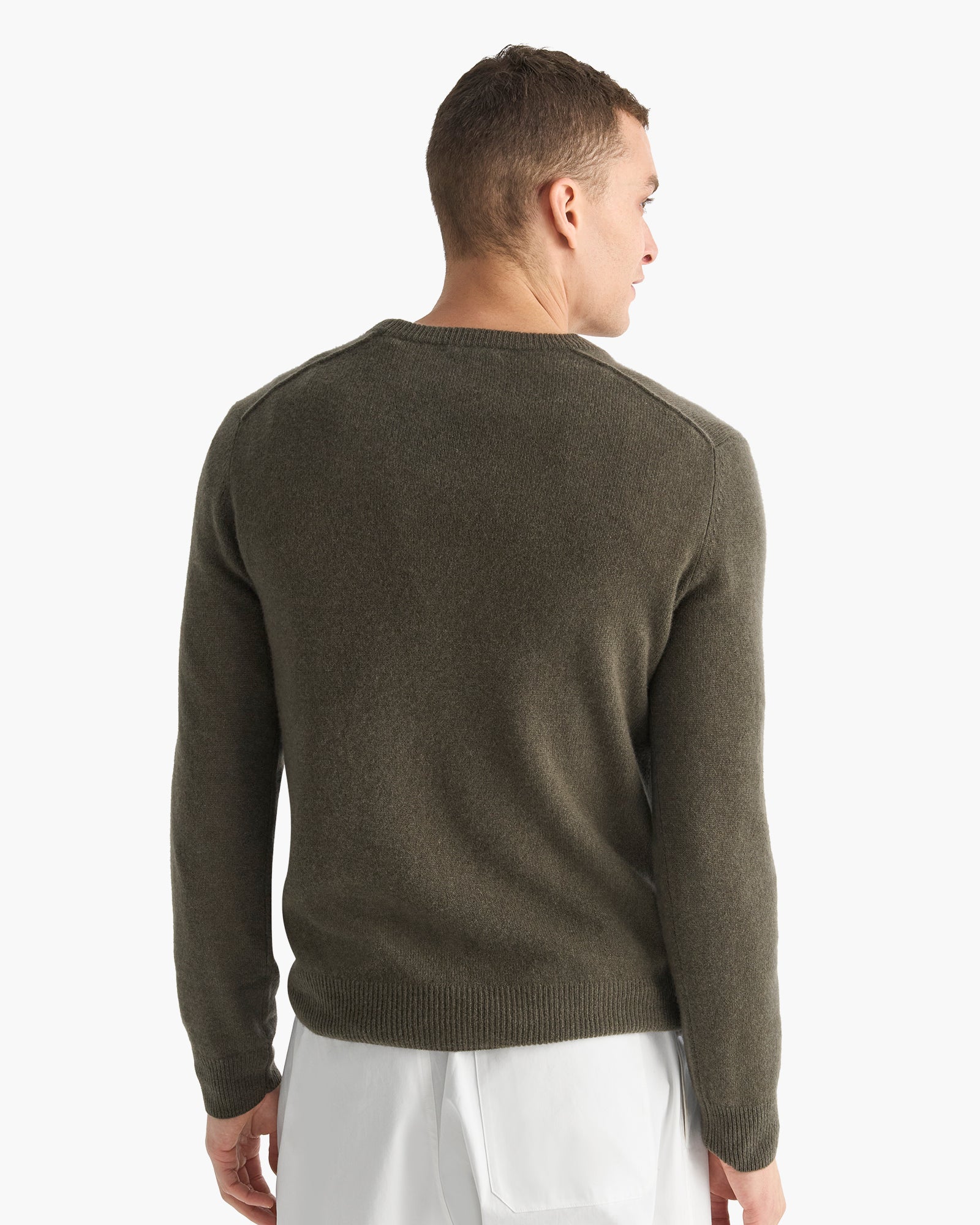 Cashmere Crew Neck Sweater - Fatigue