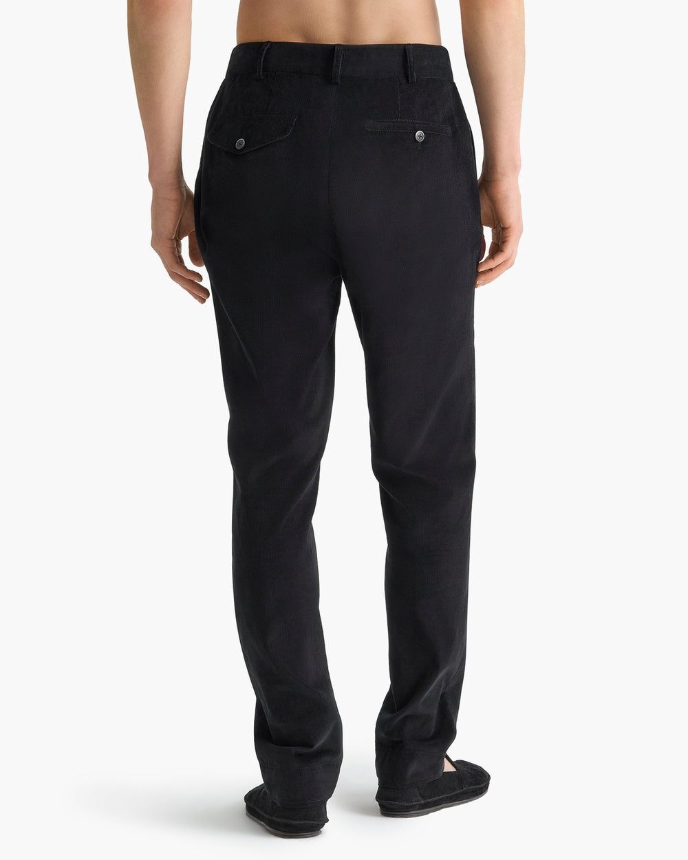 Corduroy Straight Leg Pant - Black