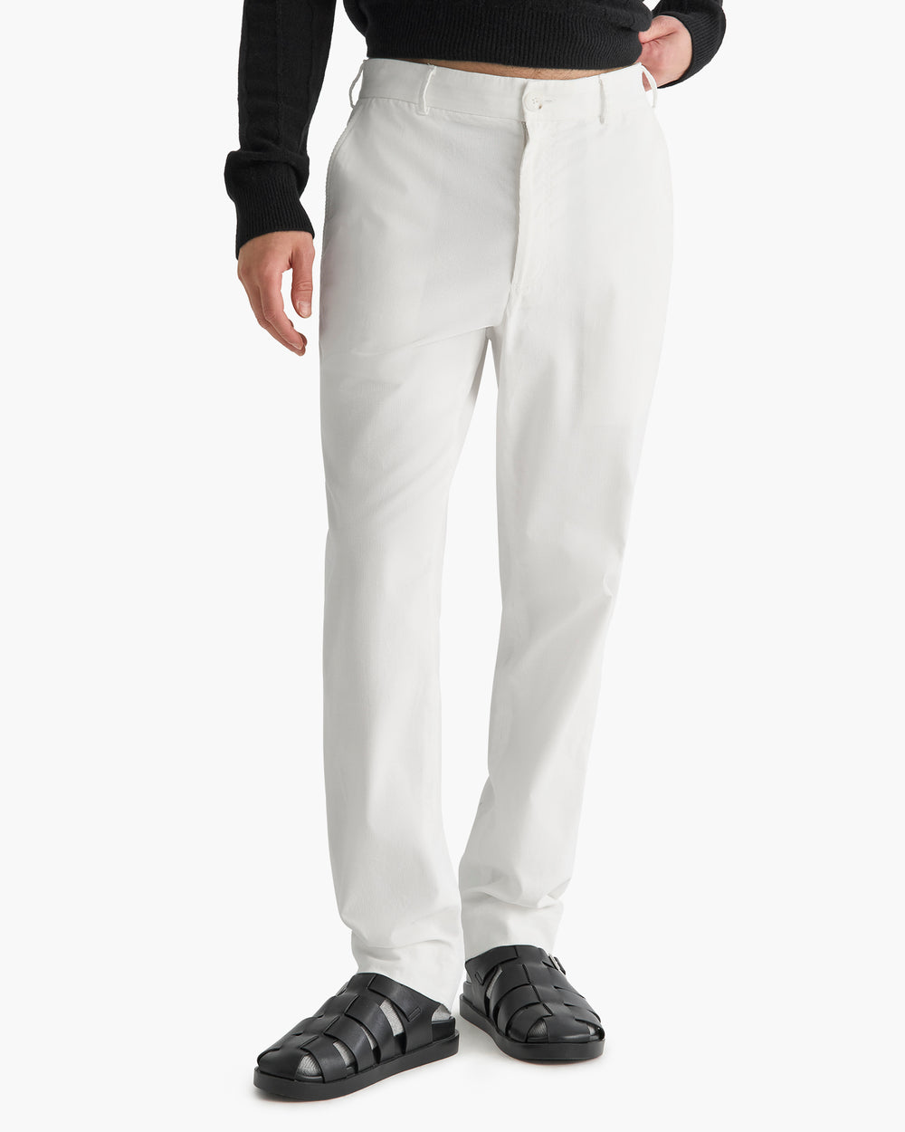 Corduroy Straight Leg Pant - Chalk