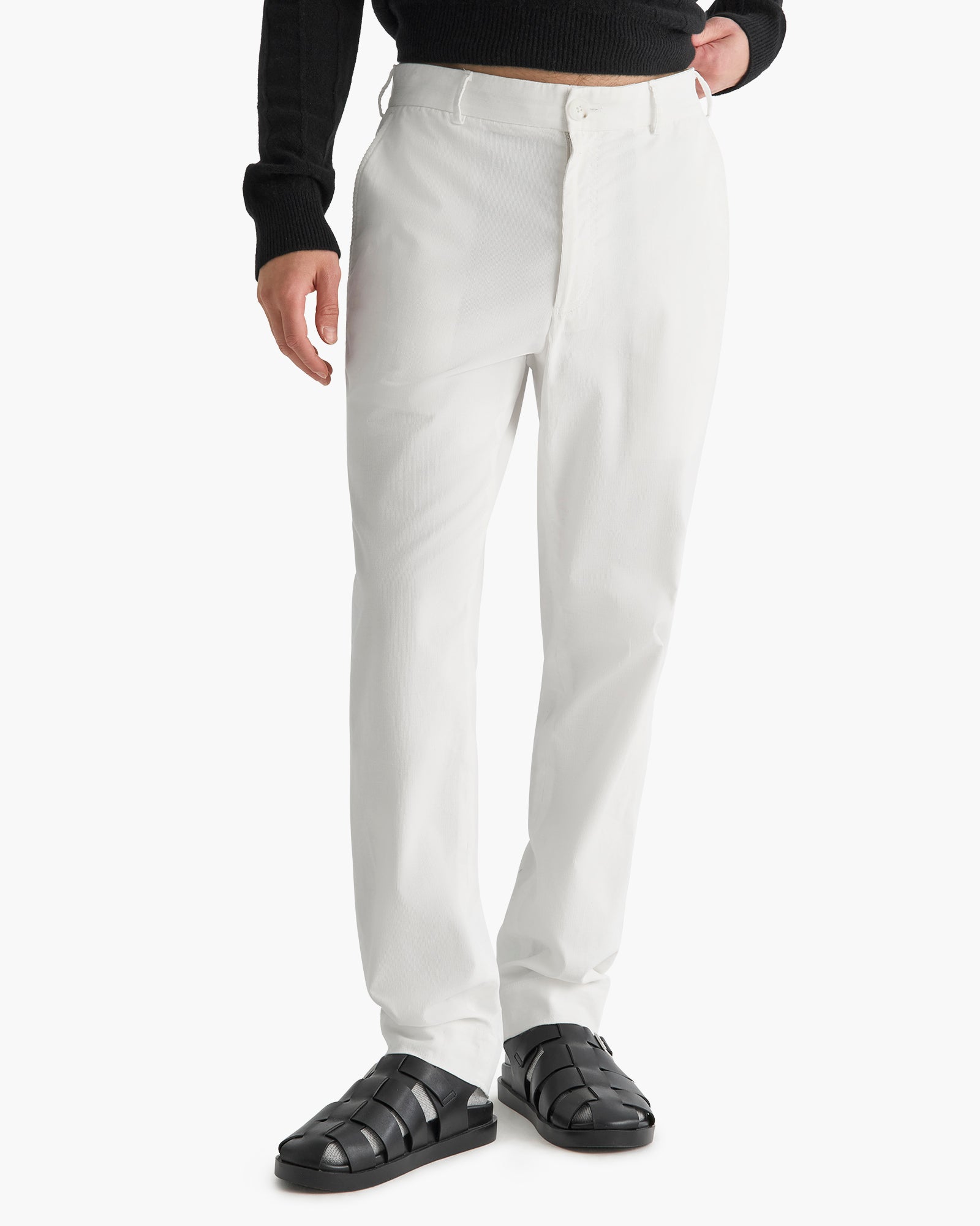 Corduroy Straight Leg Pant - Chalk