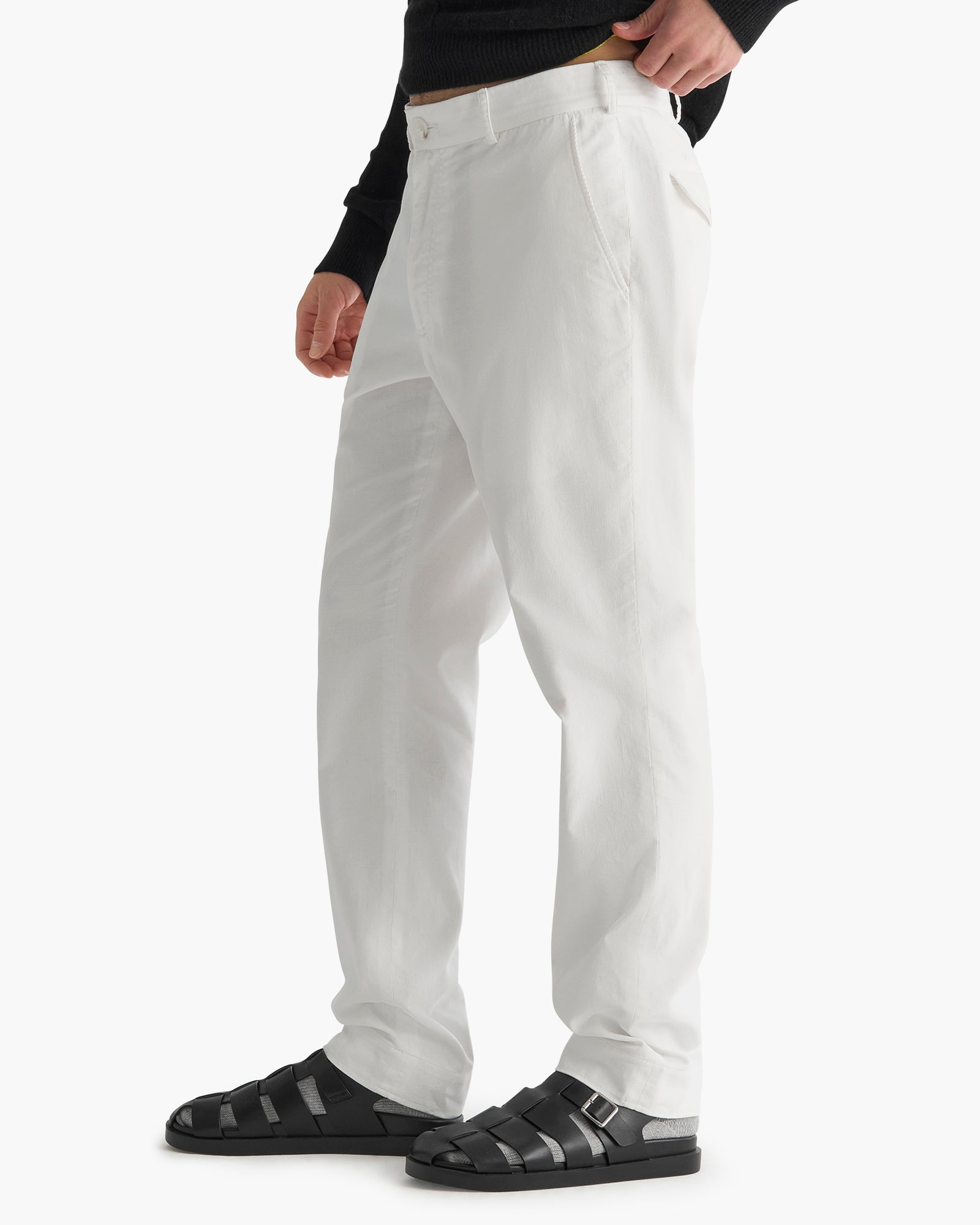 Corduroy Straight Leg Pant - Chalk