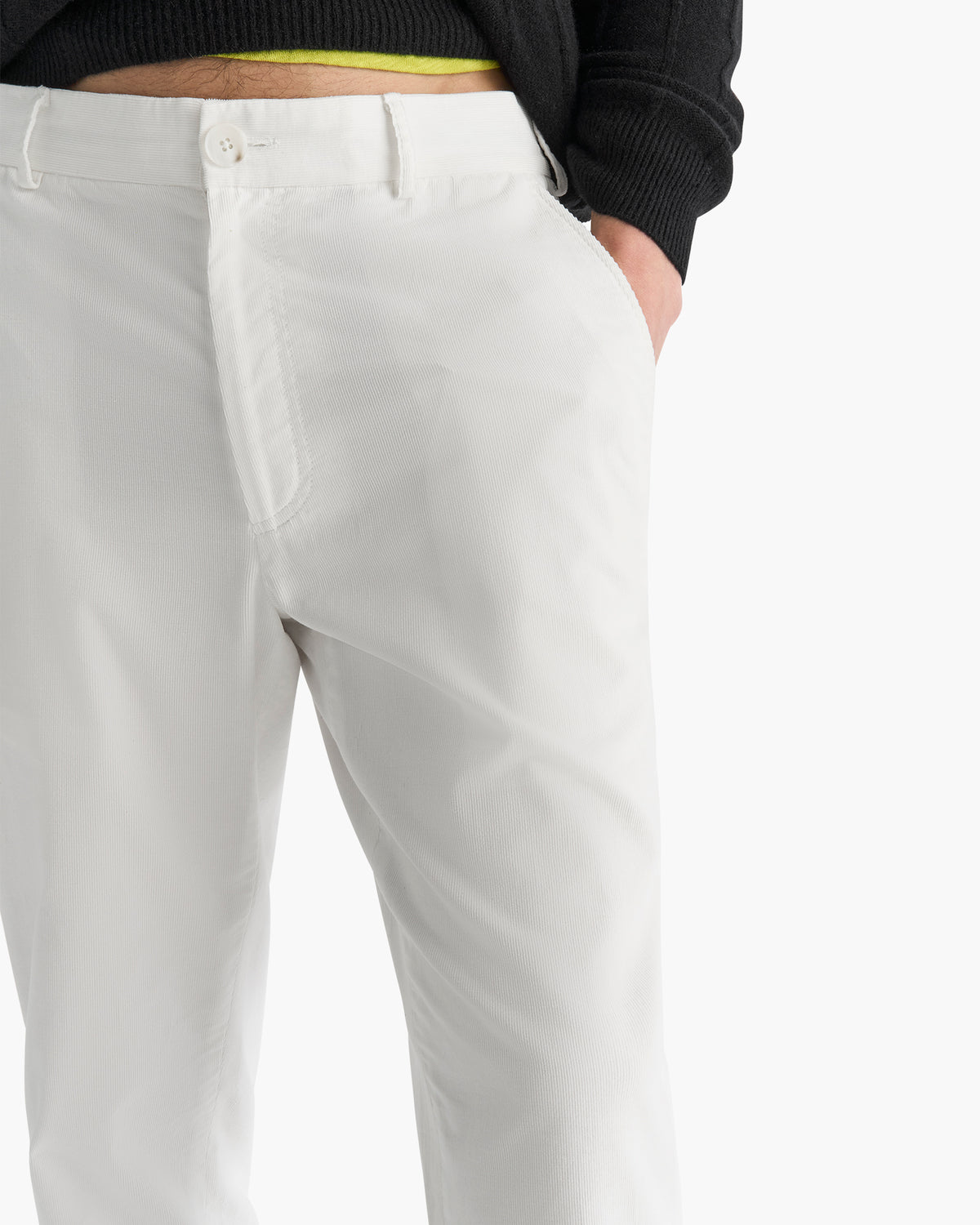 Corduroy Straight Leg Pant - Chalk