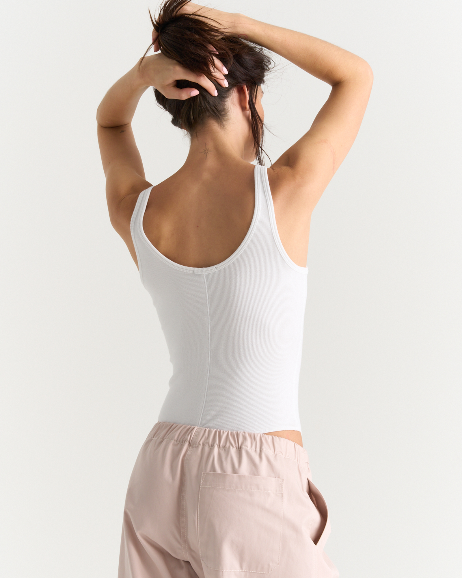 Modal Rib Bodysuit - White