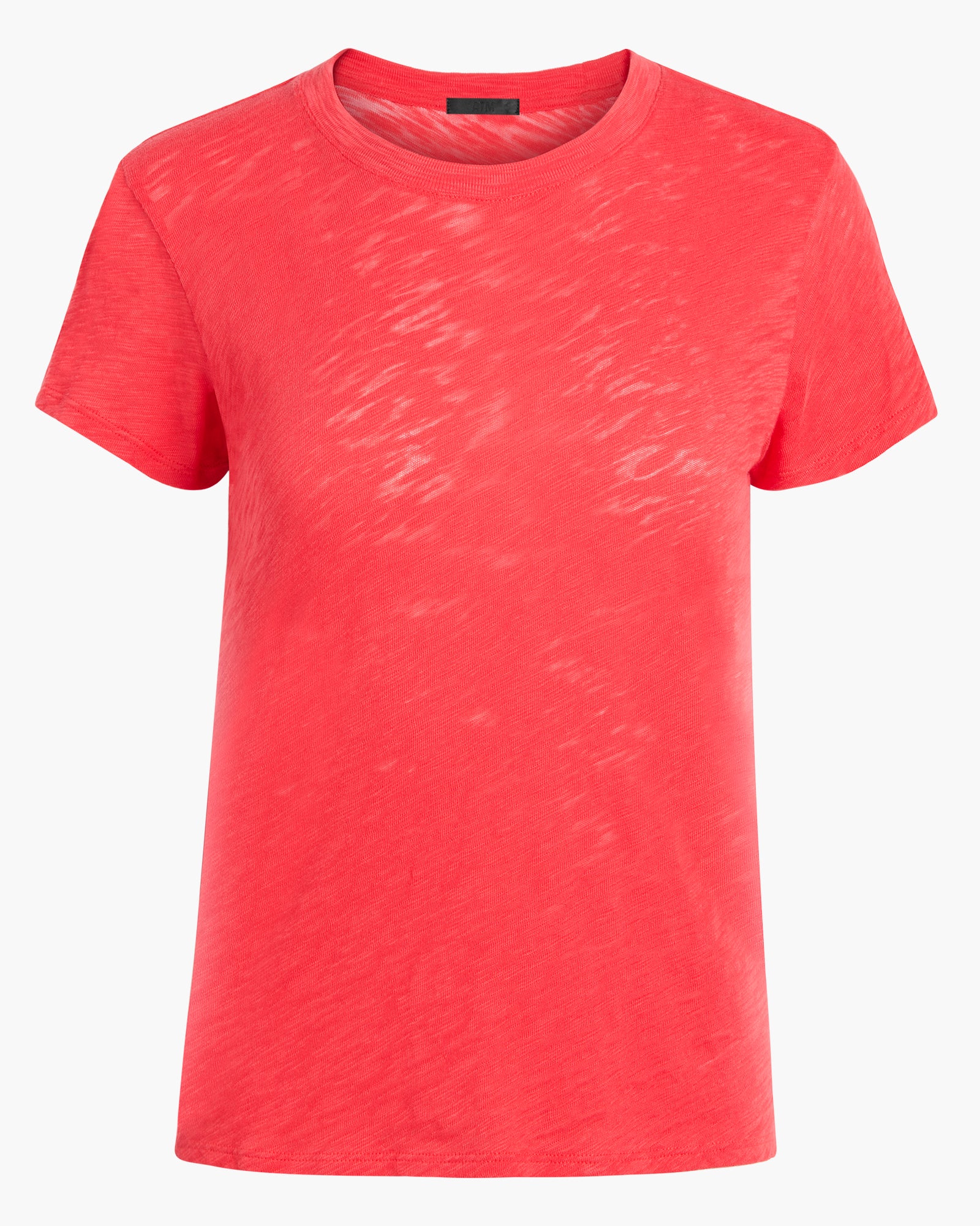 Slub Jersey Schoolboy Crew Neck Tee - Cardinal Red