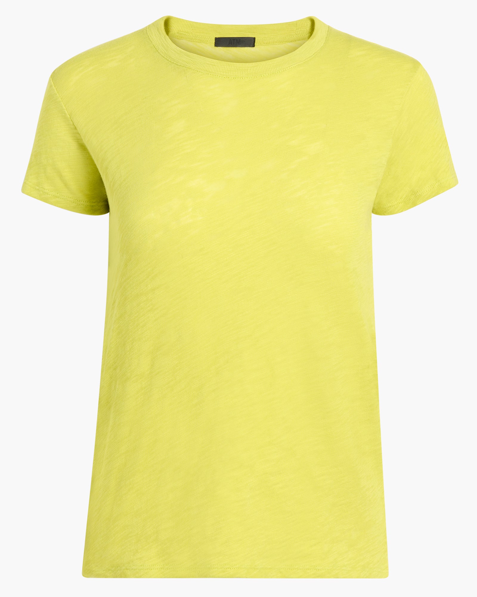 Slub Jersey Schoolboy Crew Neck Tee - Citrus Leaf